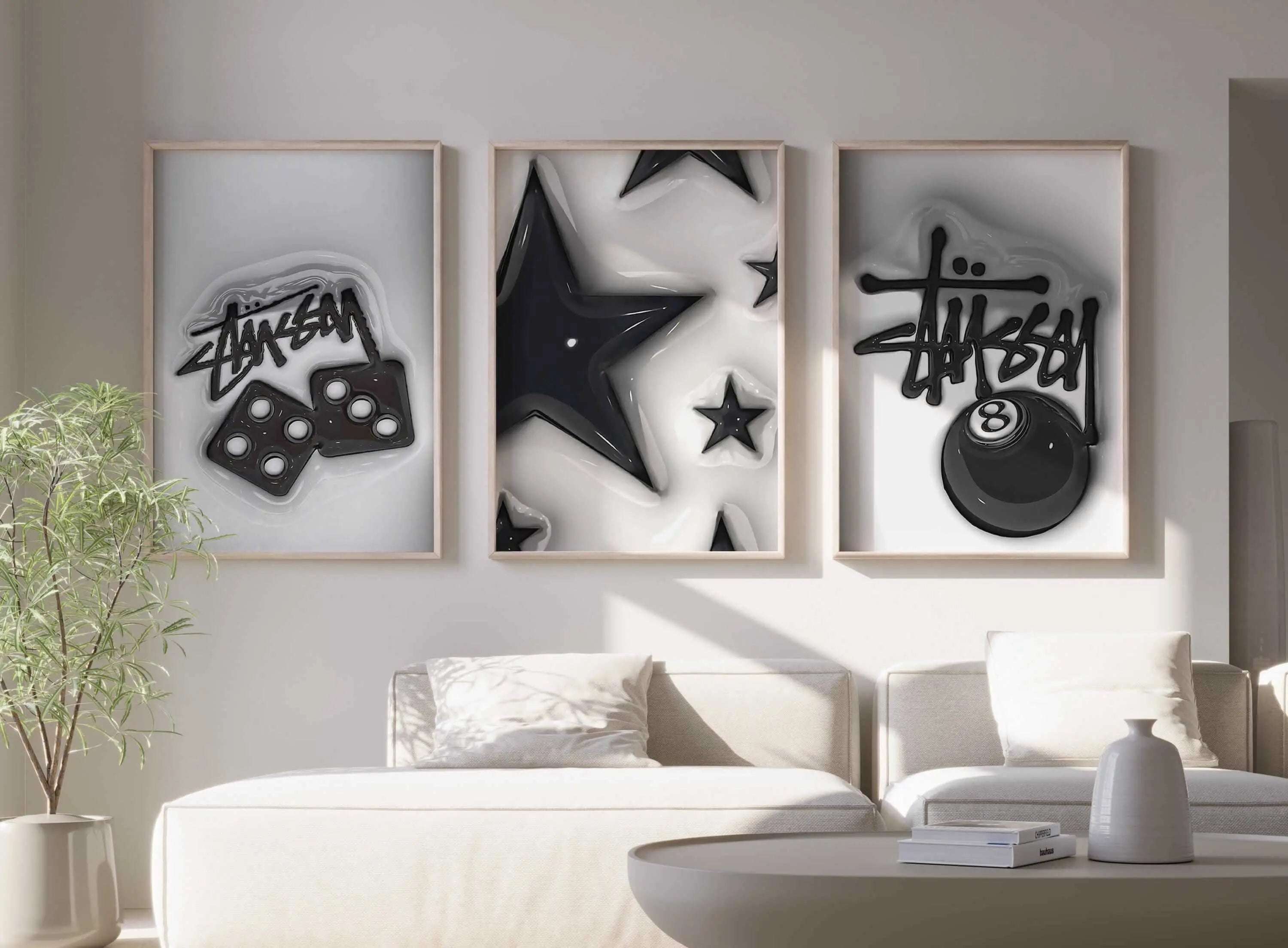 HAUS OF PRINTS HYPEBEAST Designer Poster Set of 3 - HYPEBEAST featuring HYPEBEAST Designer Poster design elements
