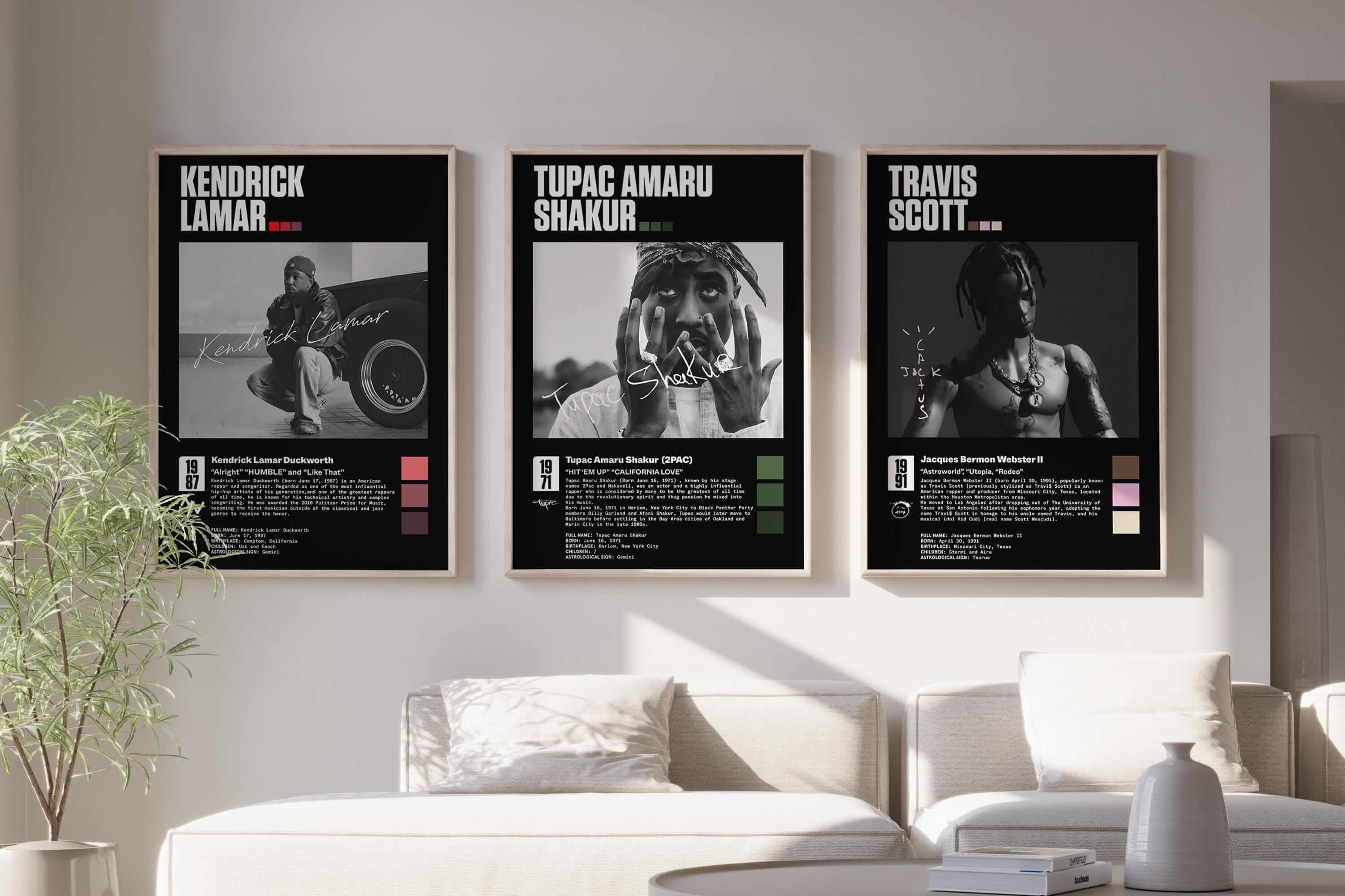 Hip Hop Rap Wall Art Set of 3 - Haus of Prints
