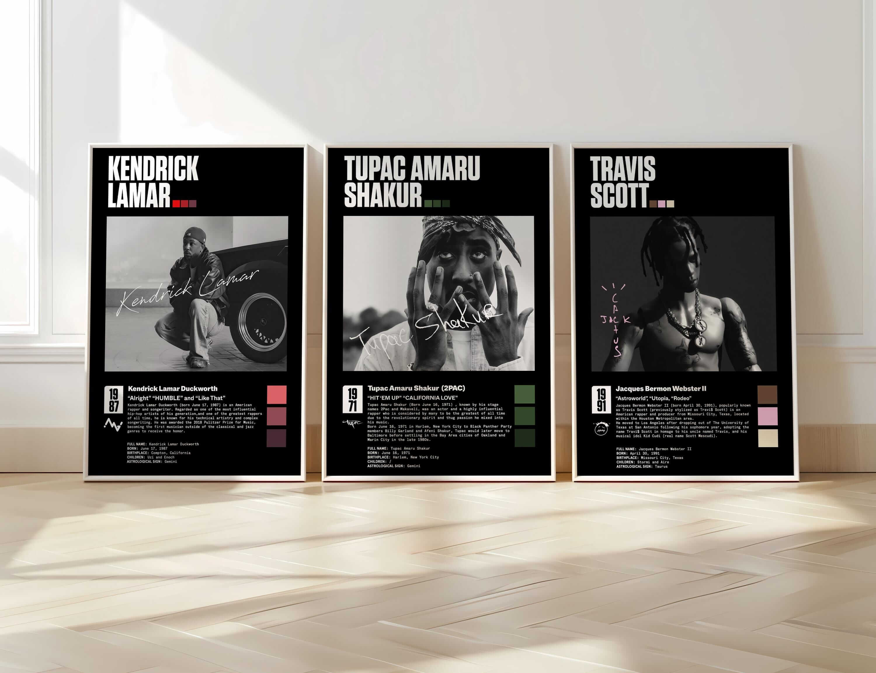 Hip Hop Rap Wall Art Set of 3 - Haus of Prints