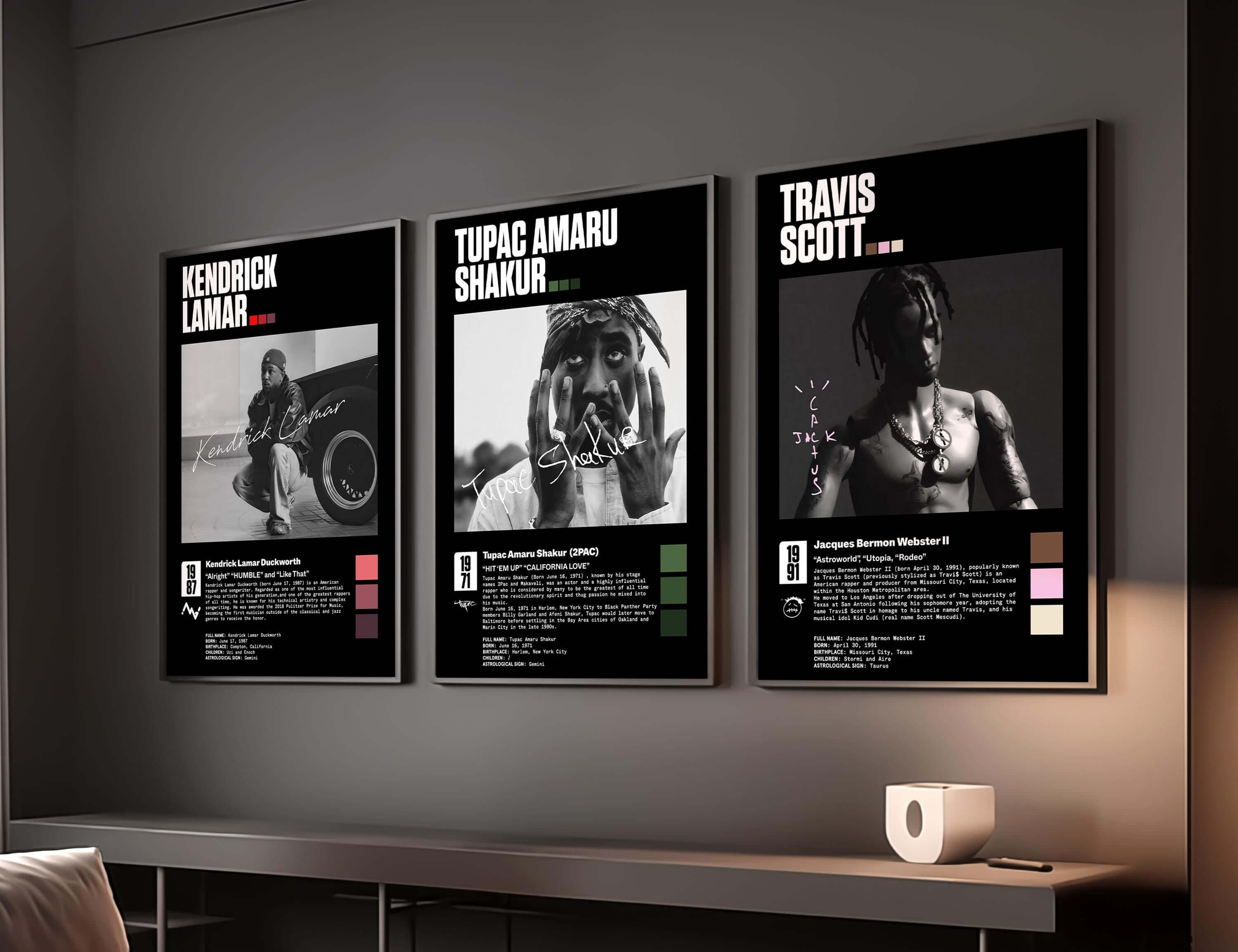 Hip Hop Rap Wall Art Set of 3 - Haus of Prints