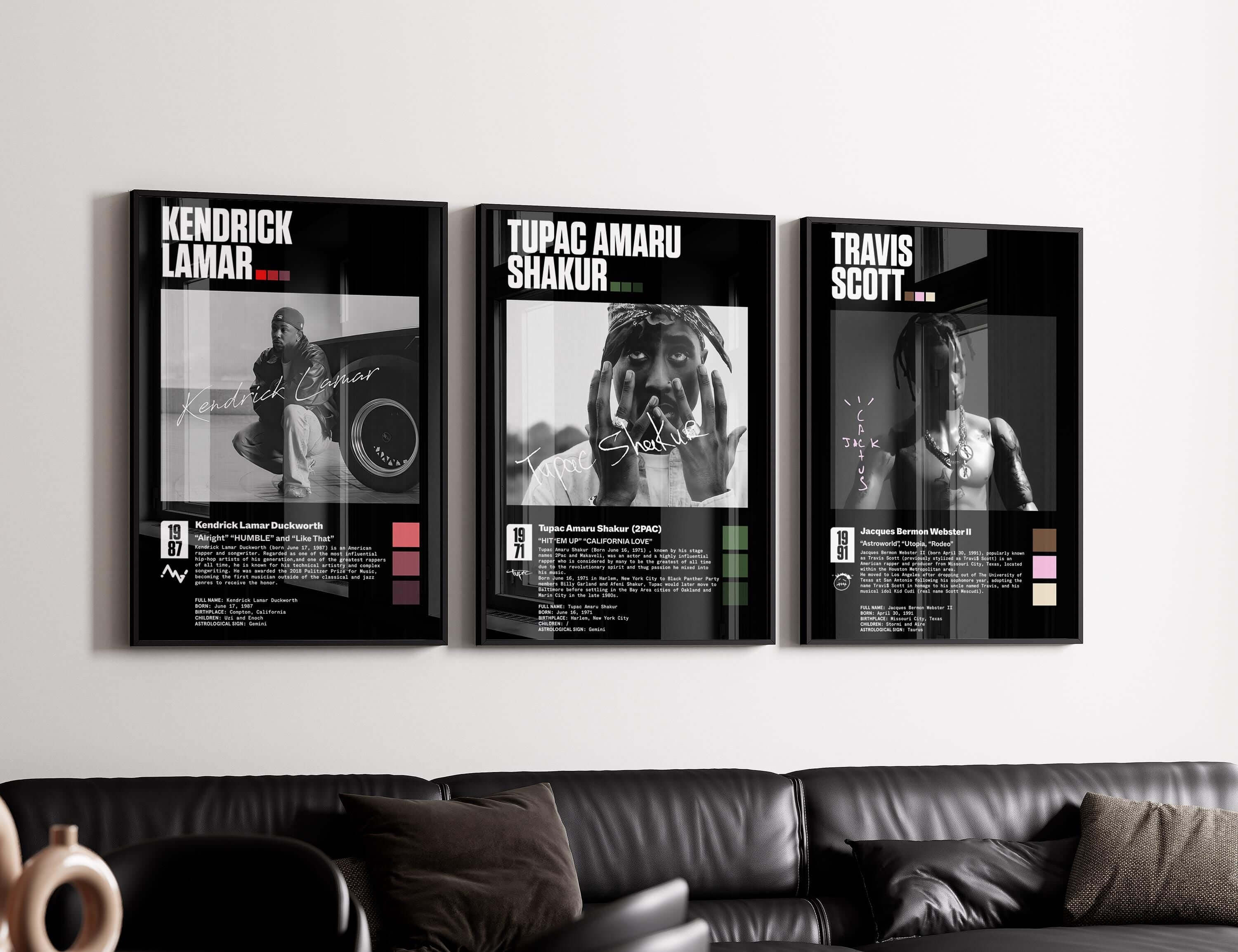 Hip Hop Rap Wall Art Set of 3 - Haus of Prints