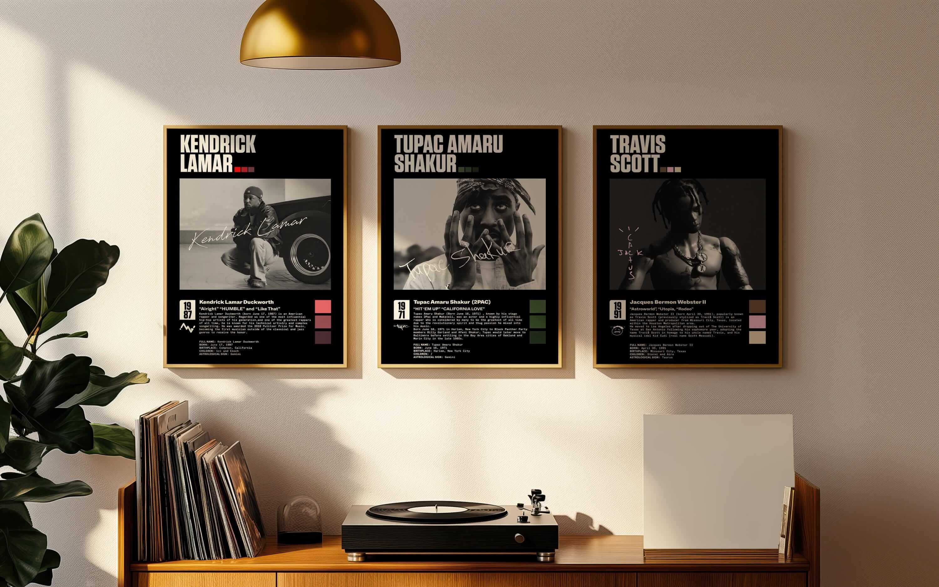 Hip Hop Rap Wall Art Set of 3 - Haus of Prints