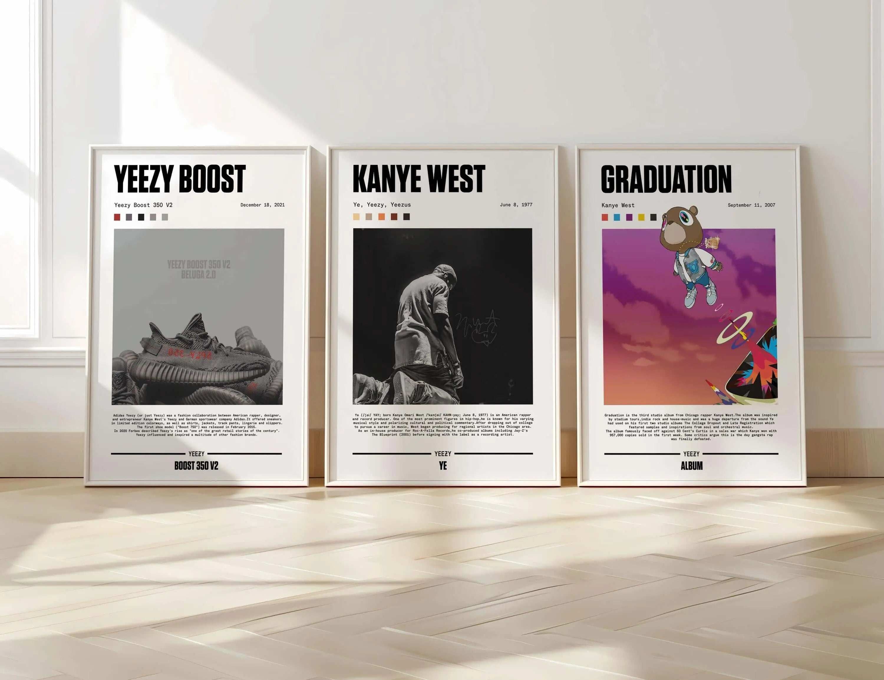 HAUS OF PRINTS Hip Hop Wall Art Prints Set of 3 - MUSIC POSTERS featuring Hip Hop Wall Art design elements