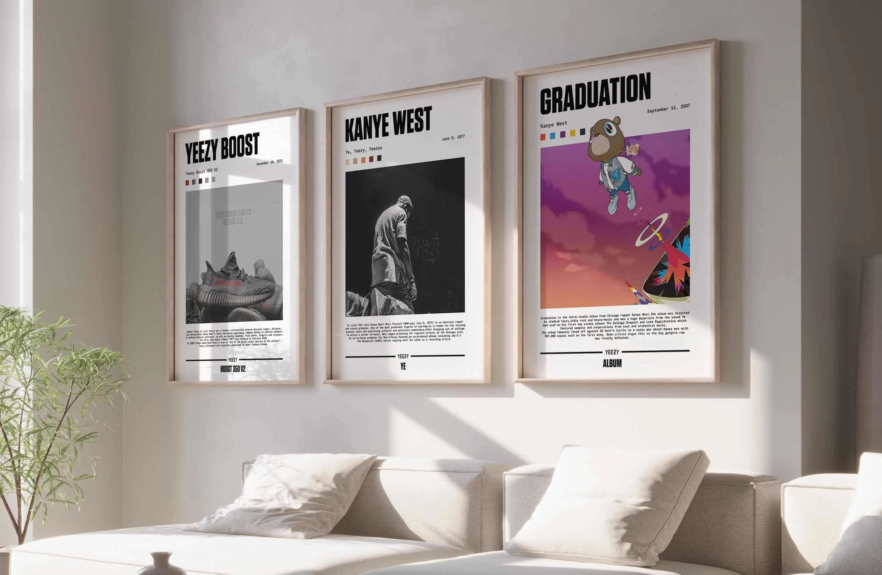 HAUS OF PRINTS Hip Hop Wall Art Prints Set of 3 - MUSIC POSTERS featuring Hip Hop Wall Art design elements