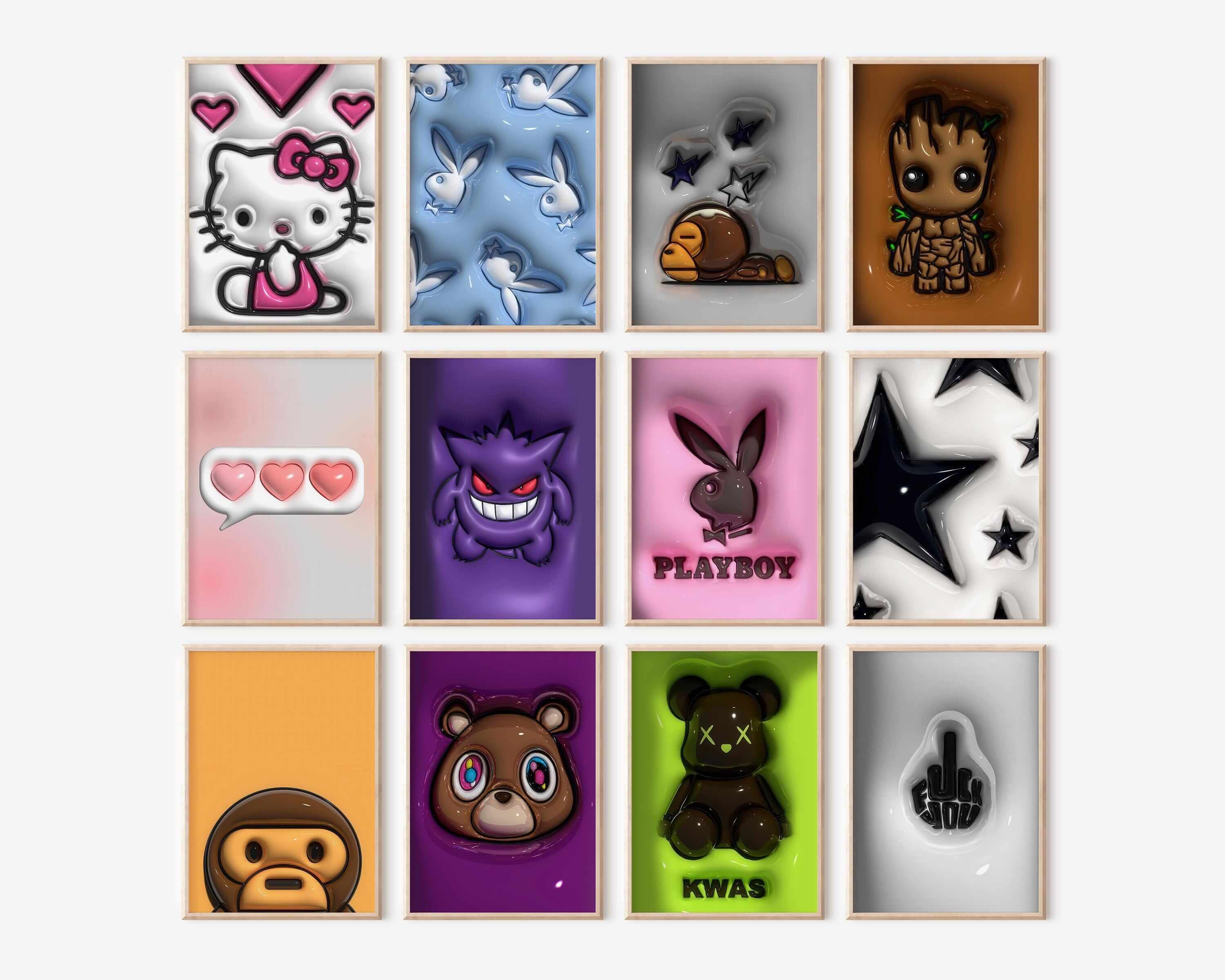 Hypebeast 3D Poster Set of 3 - Haus of Prints