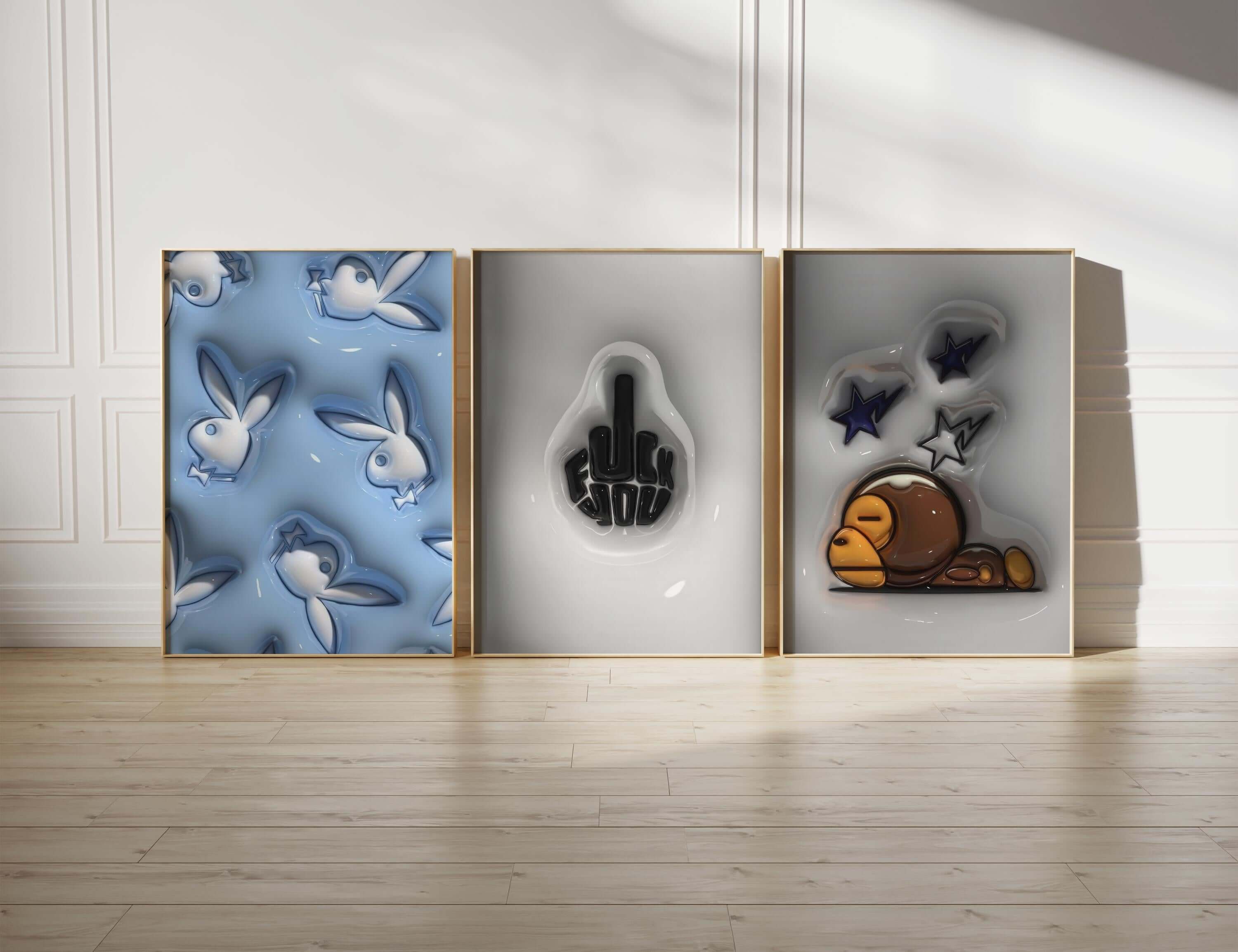 Hypebeast 3D Poster Set of 3 - Haus of Prints
