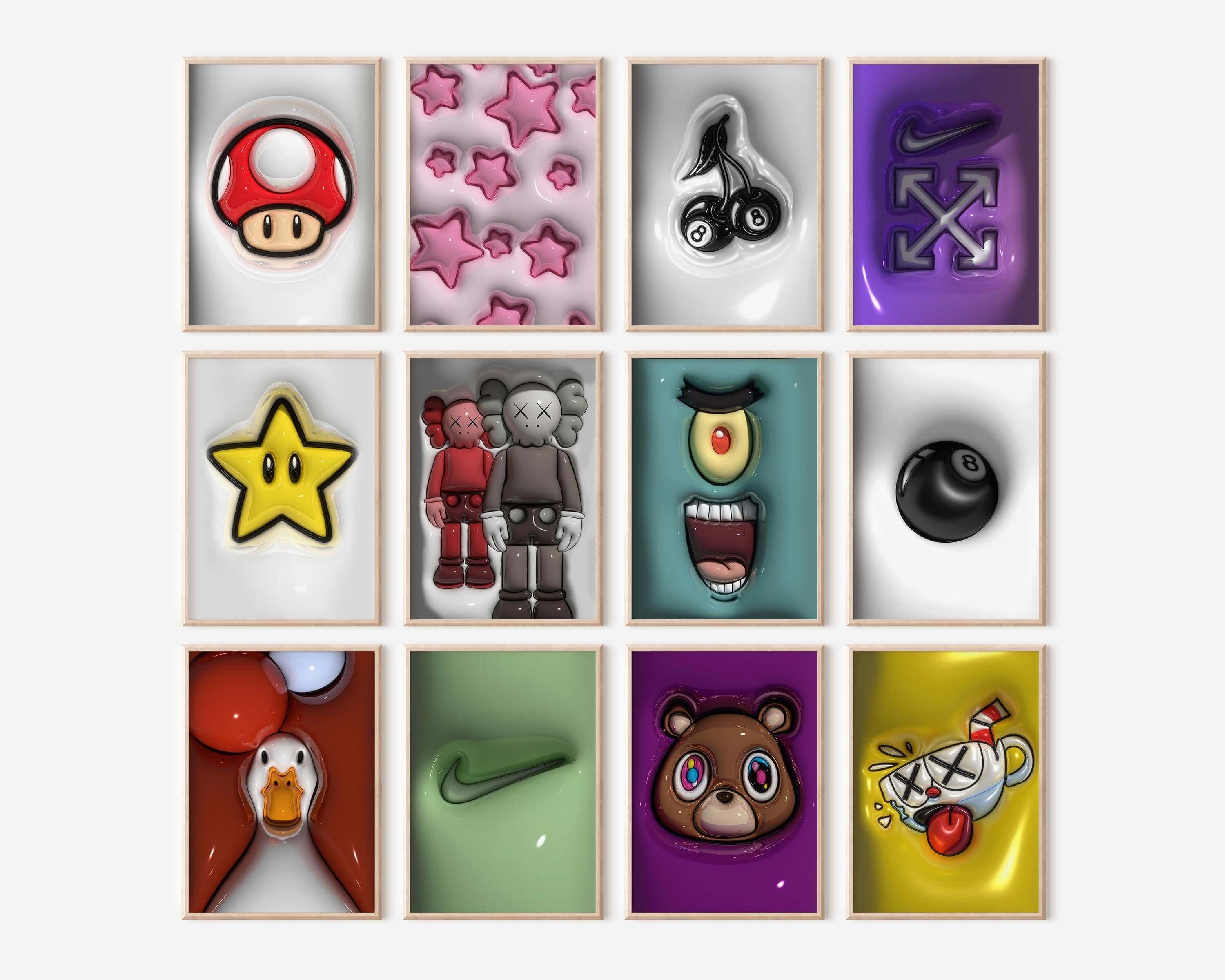 Hypebeast 3D Wall Art Set of 12 - Haus of Prints