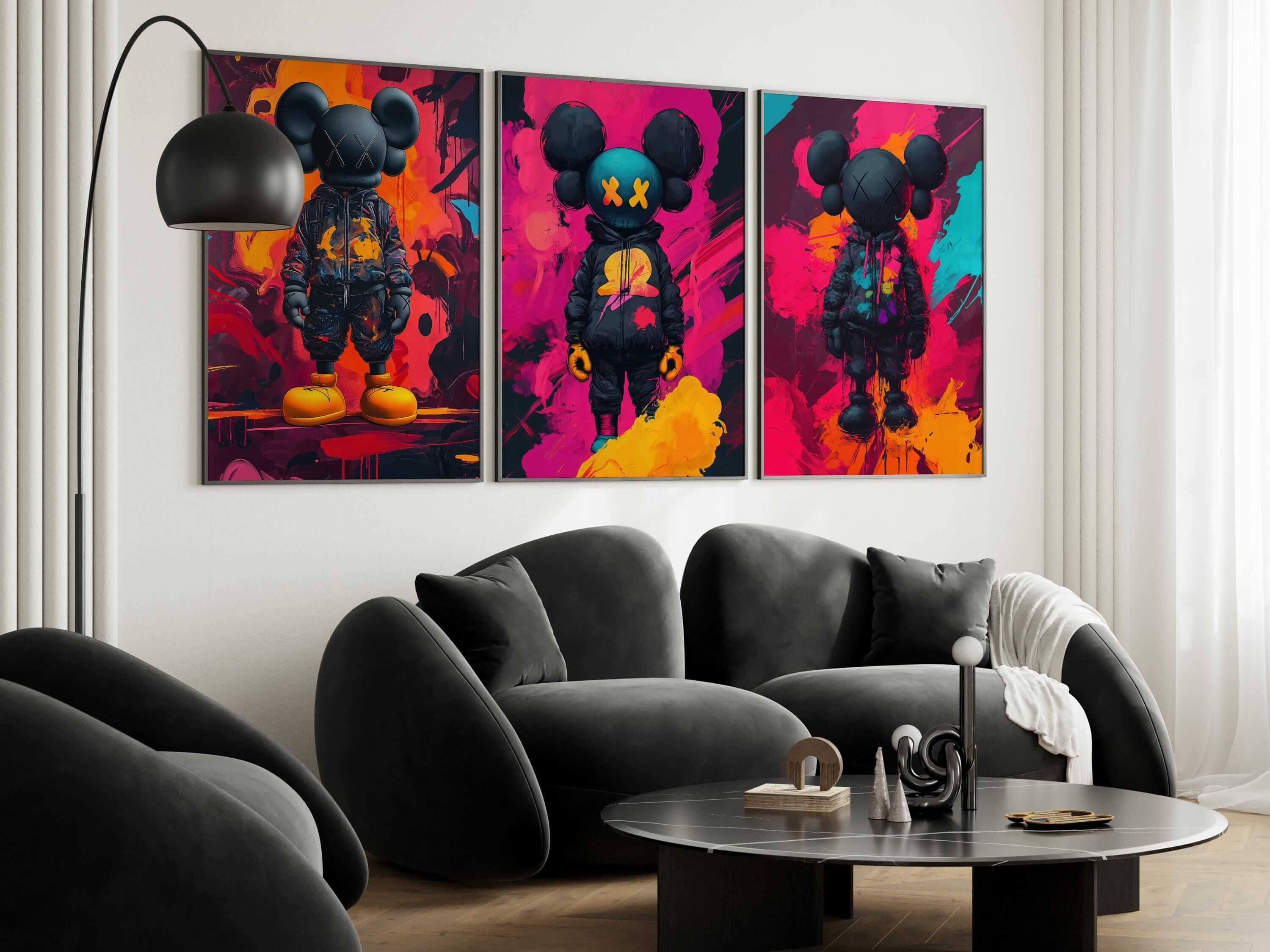 Hypebeast Graffiti Wall Art Set of 3 - Haus of Prints