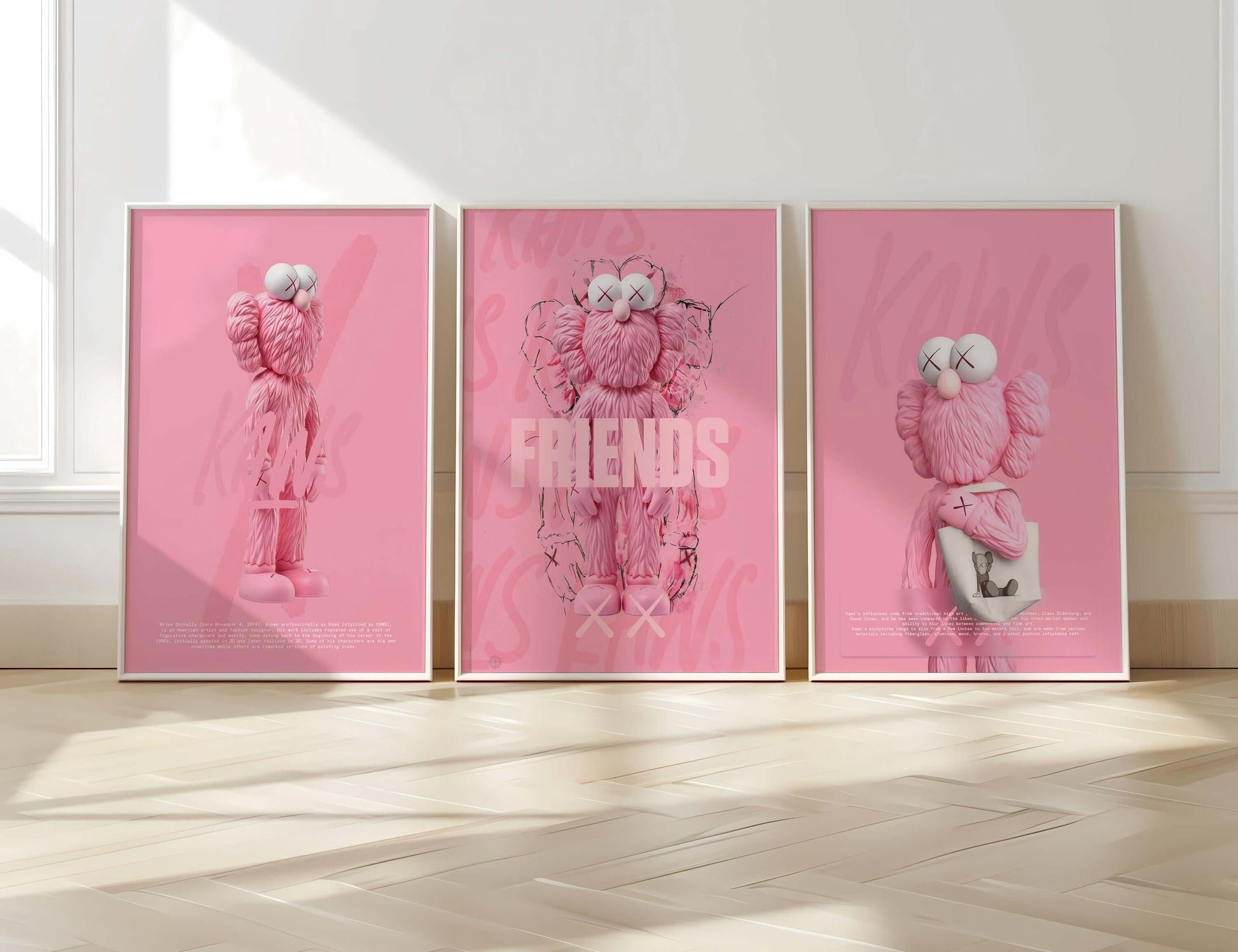 Hypebeast Pink Wall Art Set of 3 - Haus of Prints