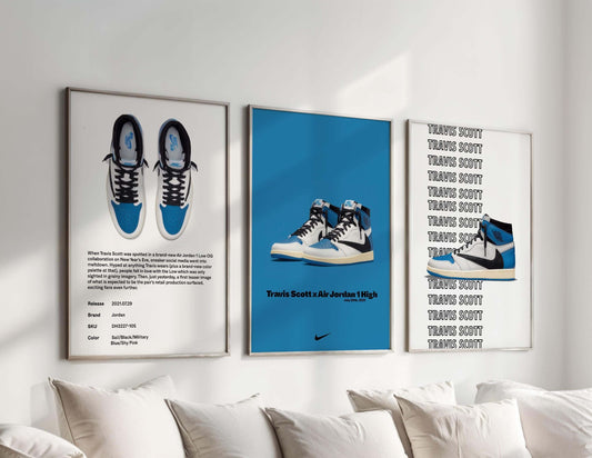 Hypebeast Sneaker Art Print Set of 3 - Haus of Prints