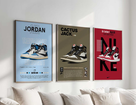 Hypebeast Sneaker Printable Poster Set of 3 - Haus of Prints
