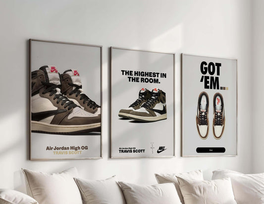 Hypebeast Sneaker Room Decor Set of 3 - Haus of Prints