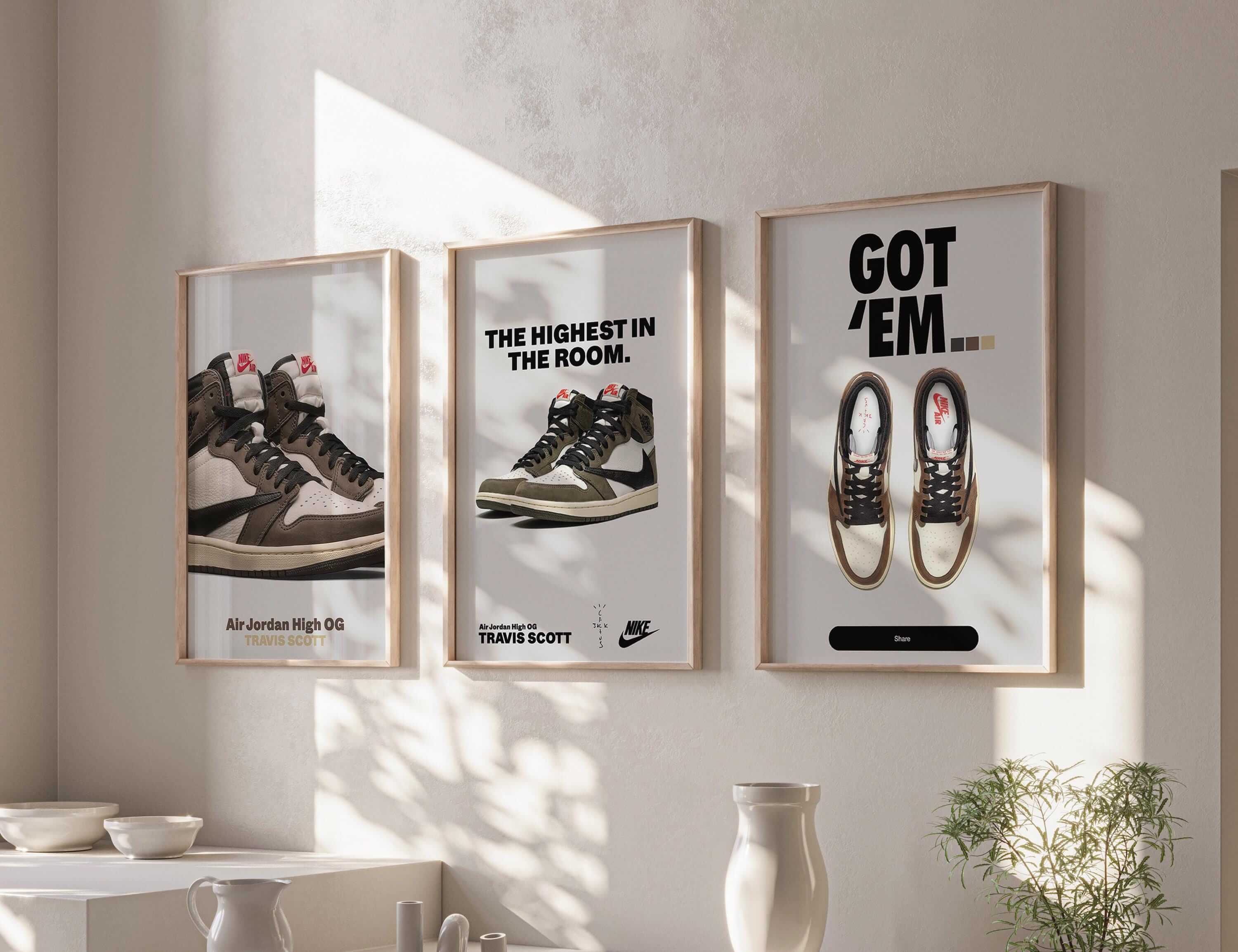 Hypebeast Sneaker Room Decor Set of 3 - Haus of Prints