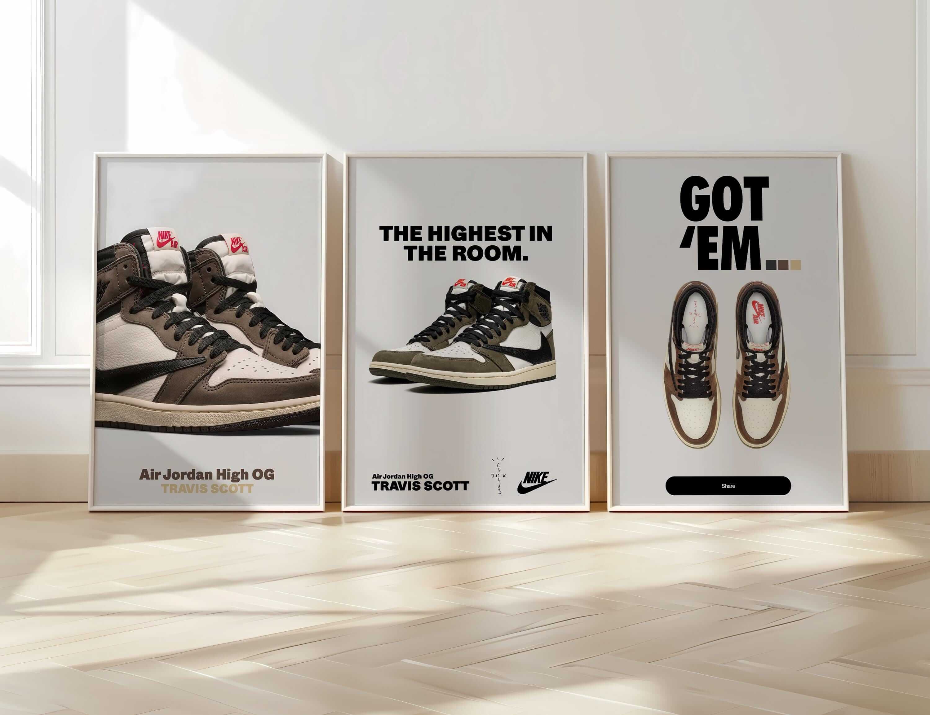 Hypebeast Sneaker Room Decor Set of 3 - Haus of Prints