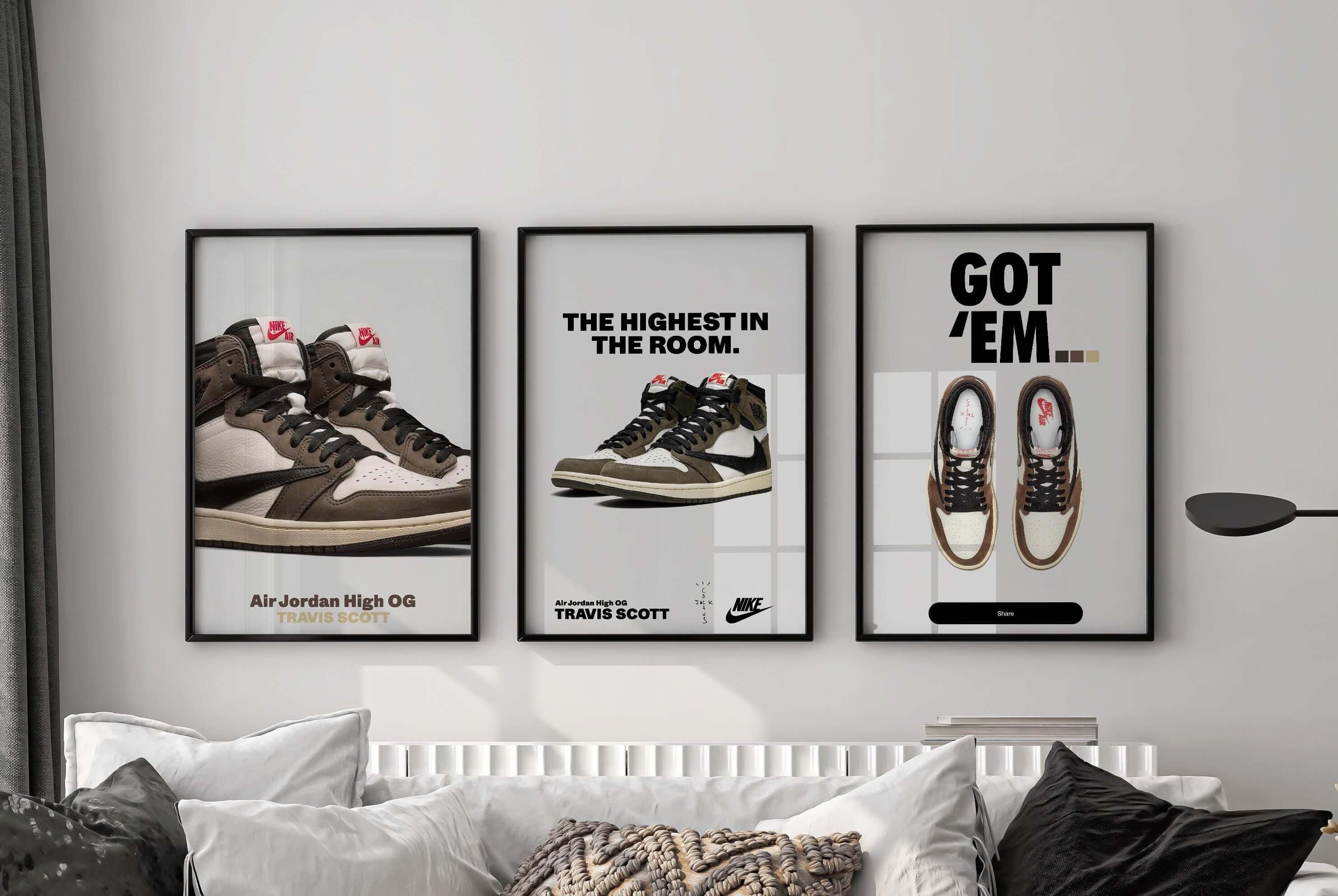 Hypebeast Sneaker Room Decor Set of 3 - Haus of Prints