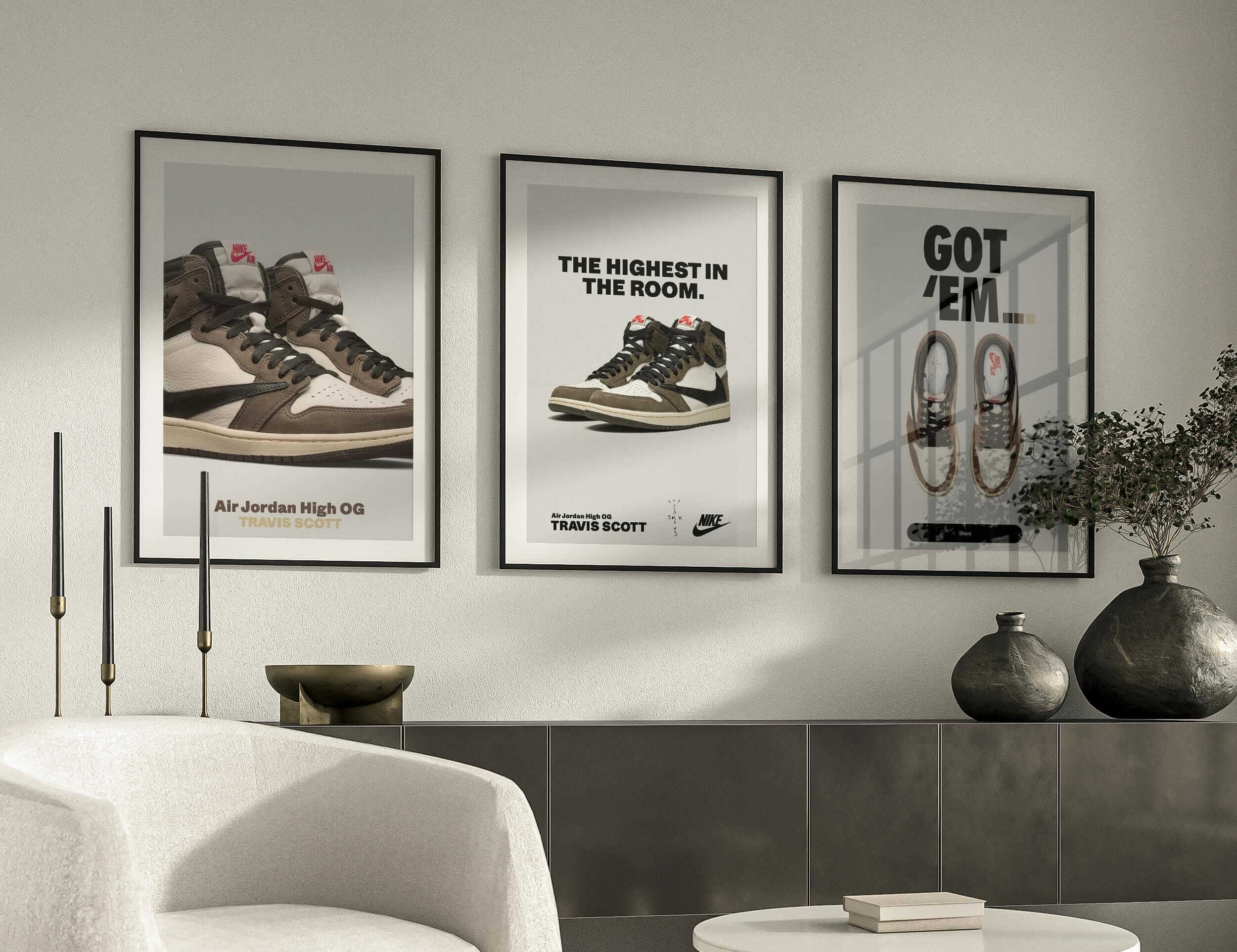 Hypebeast Sneaker Room Decor Set of 3 - Haus of Prints