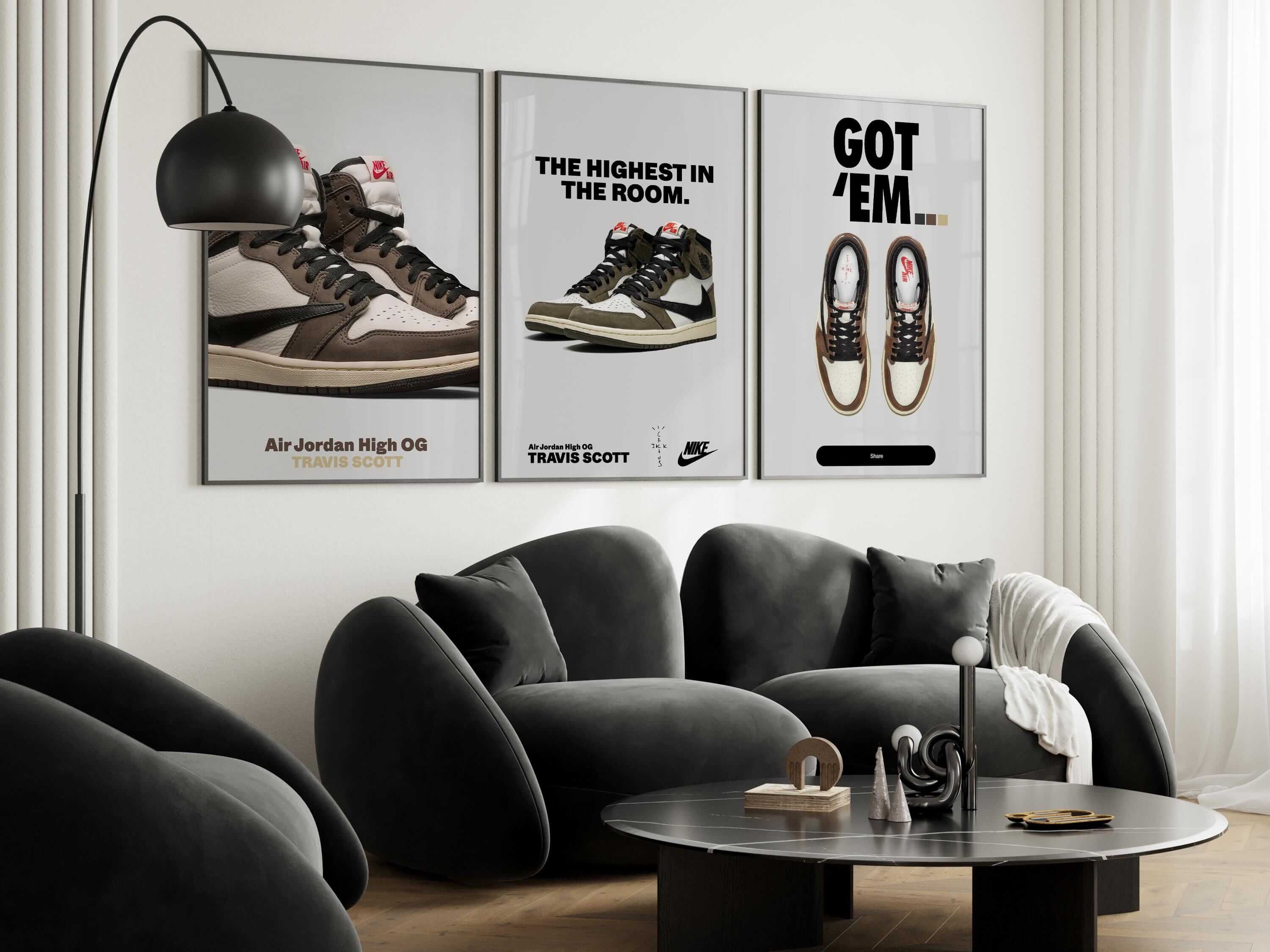 Hypebeast Sneaker Room Decor Set of 3 - Haus of Prints