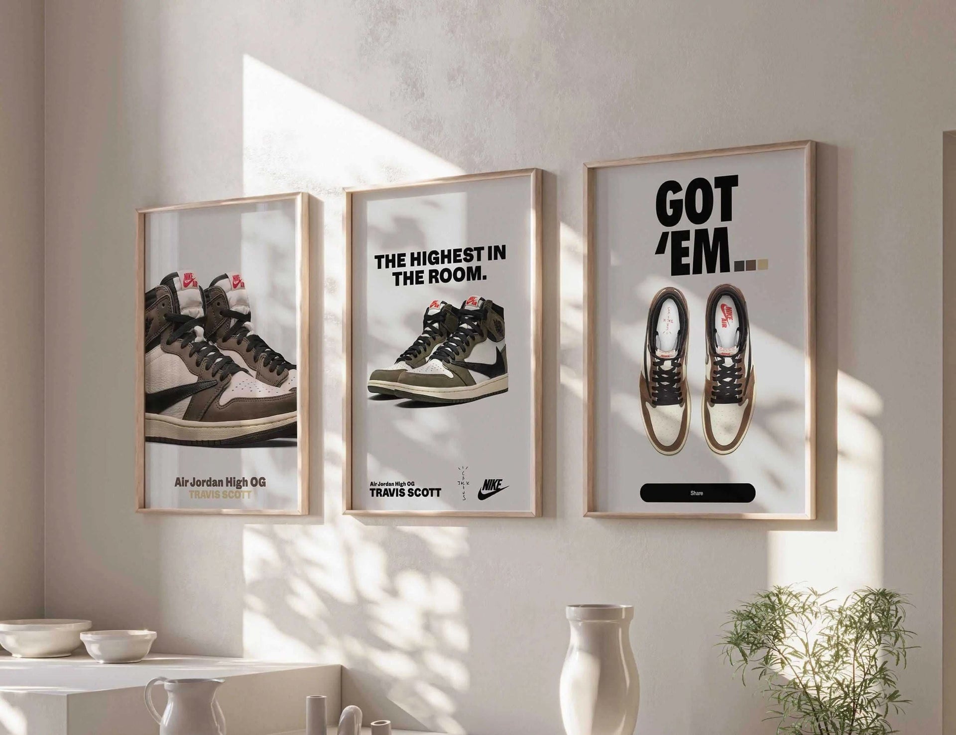 Stylish wall art from Hypebeast Sneaker Room Decor Set, showcasing the essence of sneaker culture.
