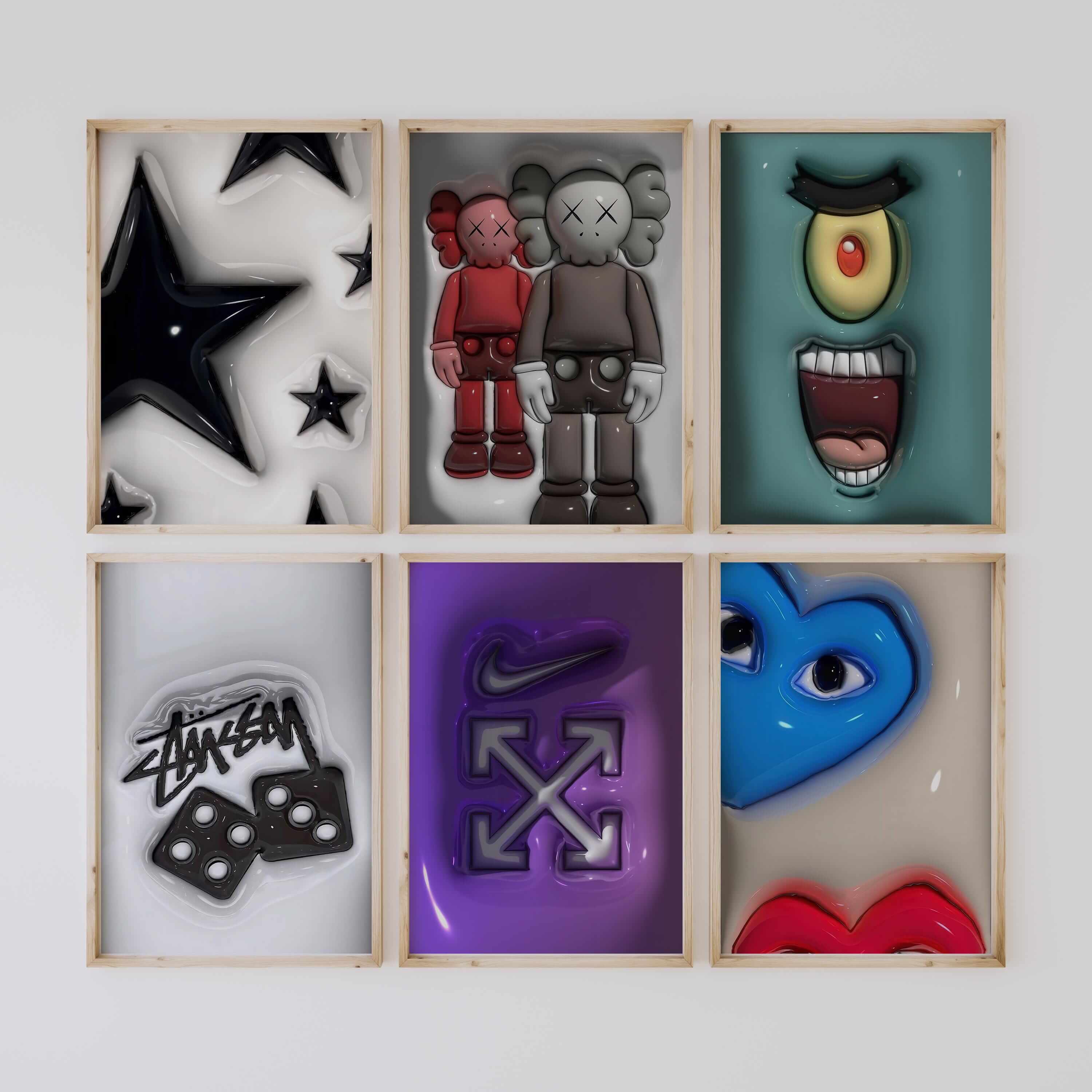 Hypebeast Wall Art Set of 6 - Haus of Prints
