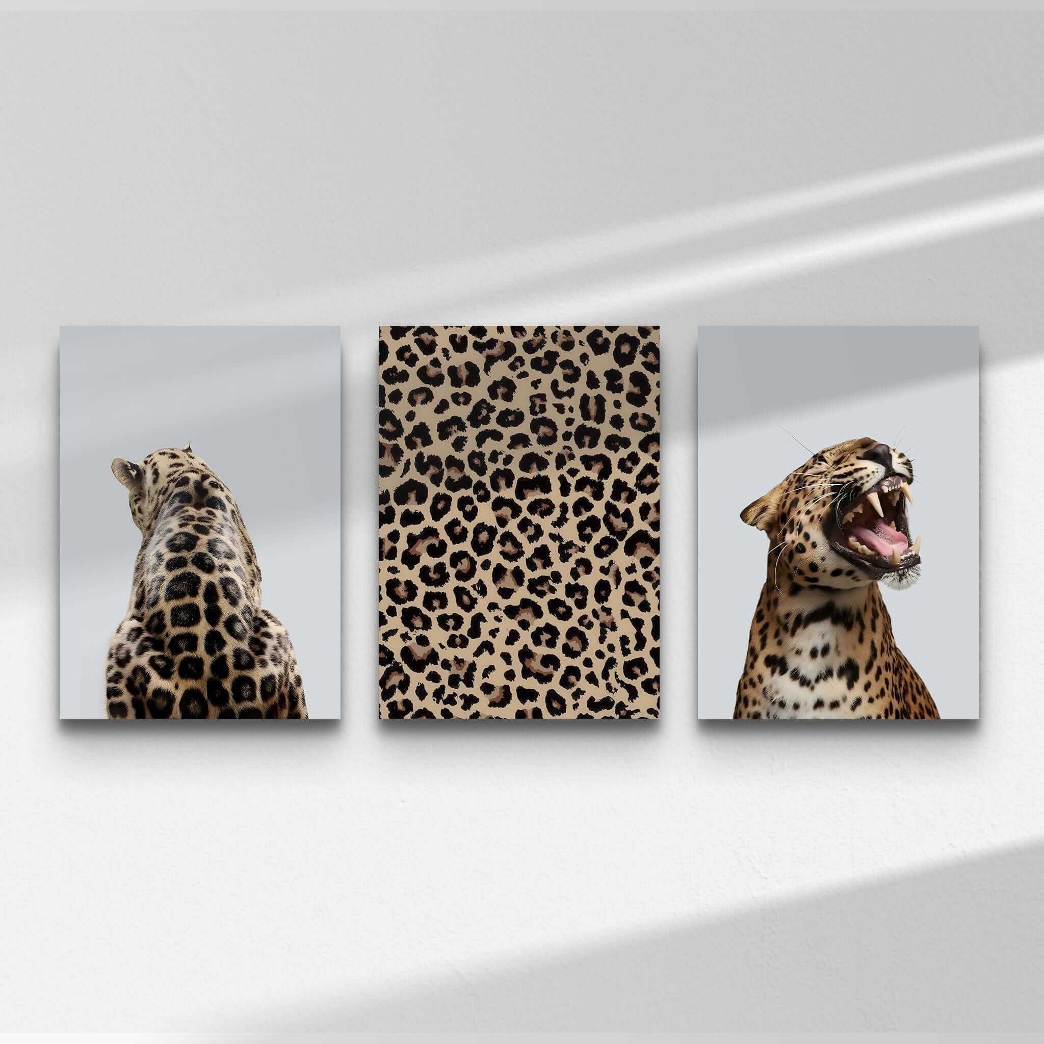 Leopard Design Wall Art Set of 3 - Haus of Prints