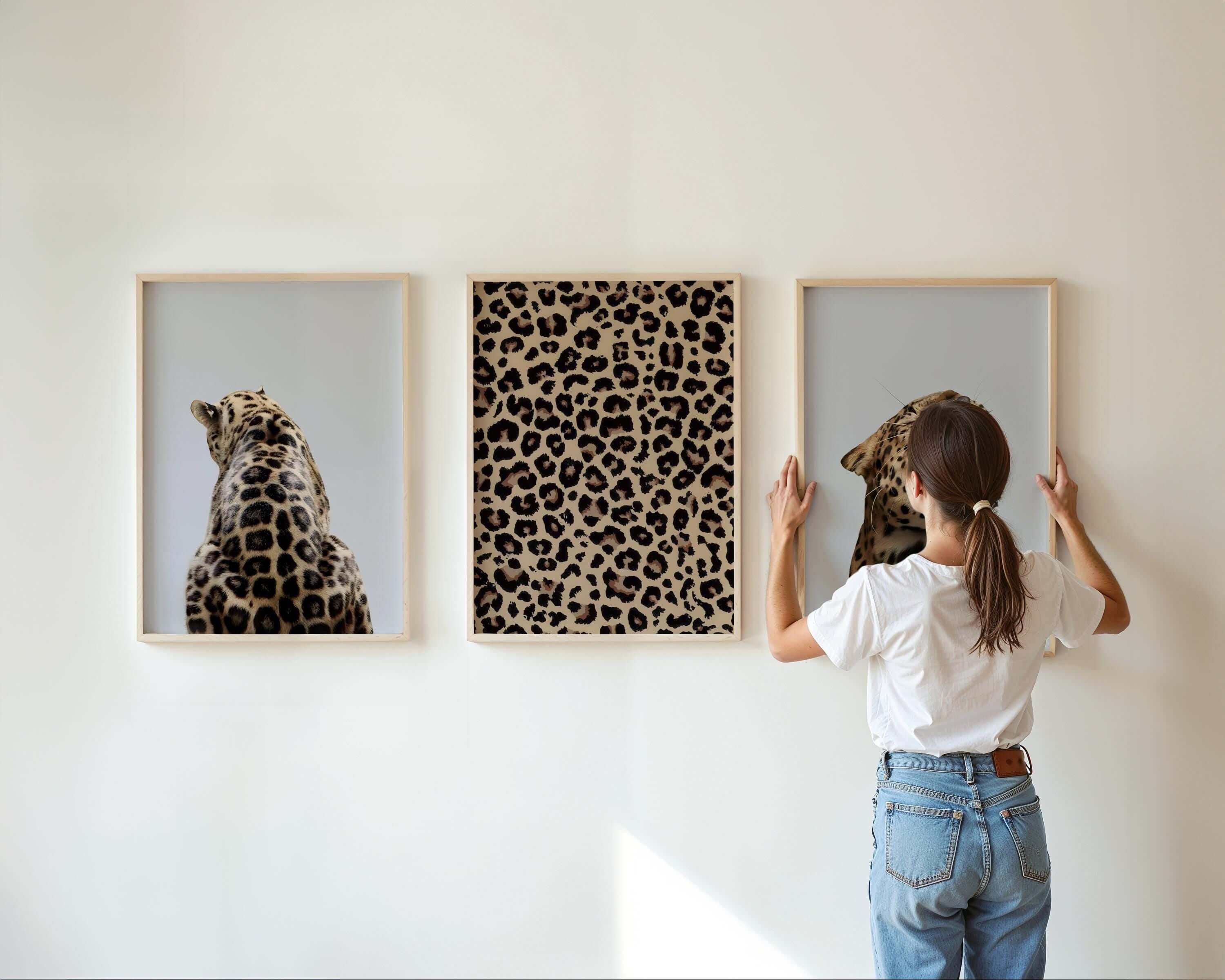 Leopard Design Wall Art Set of 3 - Haus of Prints