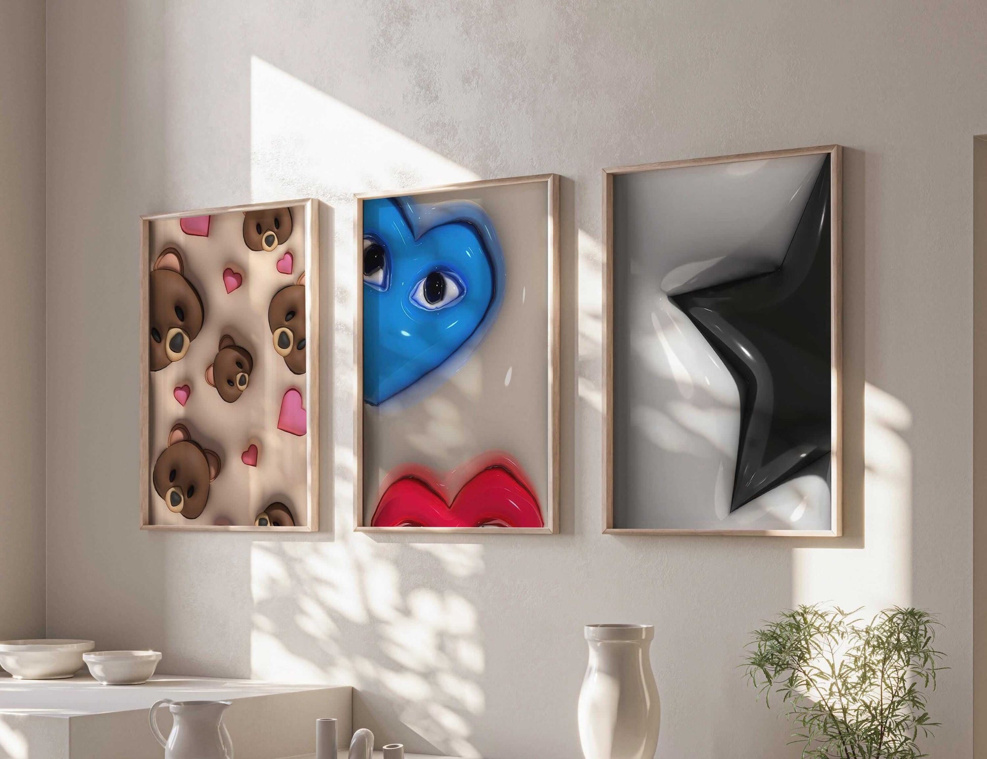 Luxury 3D Art Prints Set of 12 - Haus of Prints
