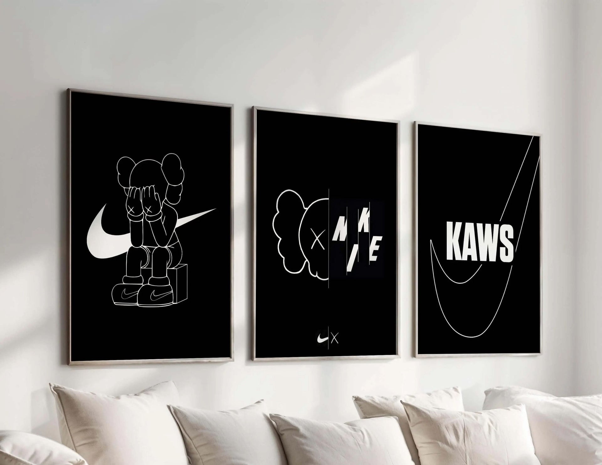 Luxury HYPEBEAST Wall Art Set of 3 featuring urban aesthetics and street culture designs.