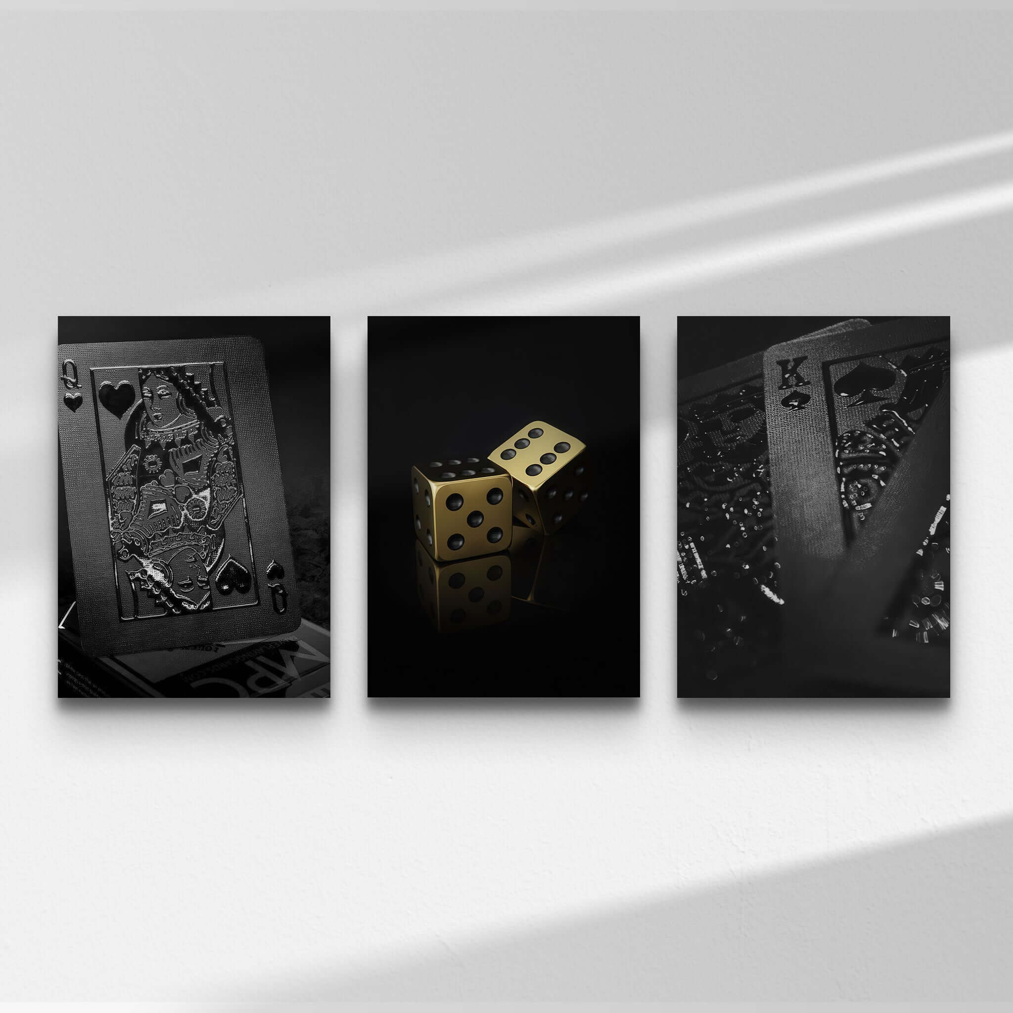 Luxury Playing Card Wall Art Set of 3 - Haus of Prints