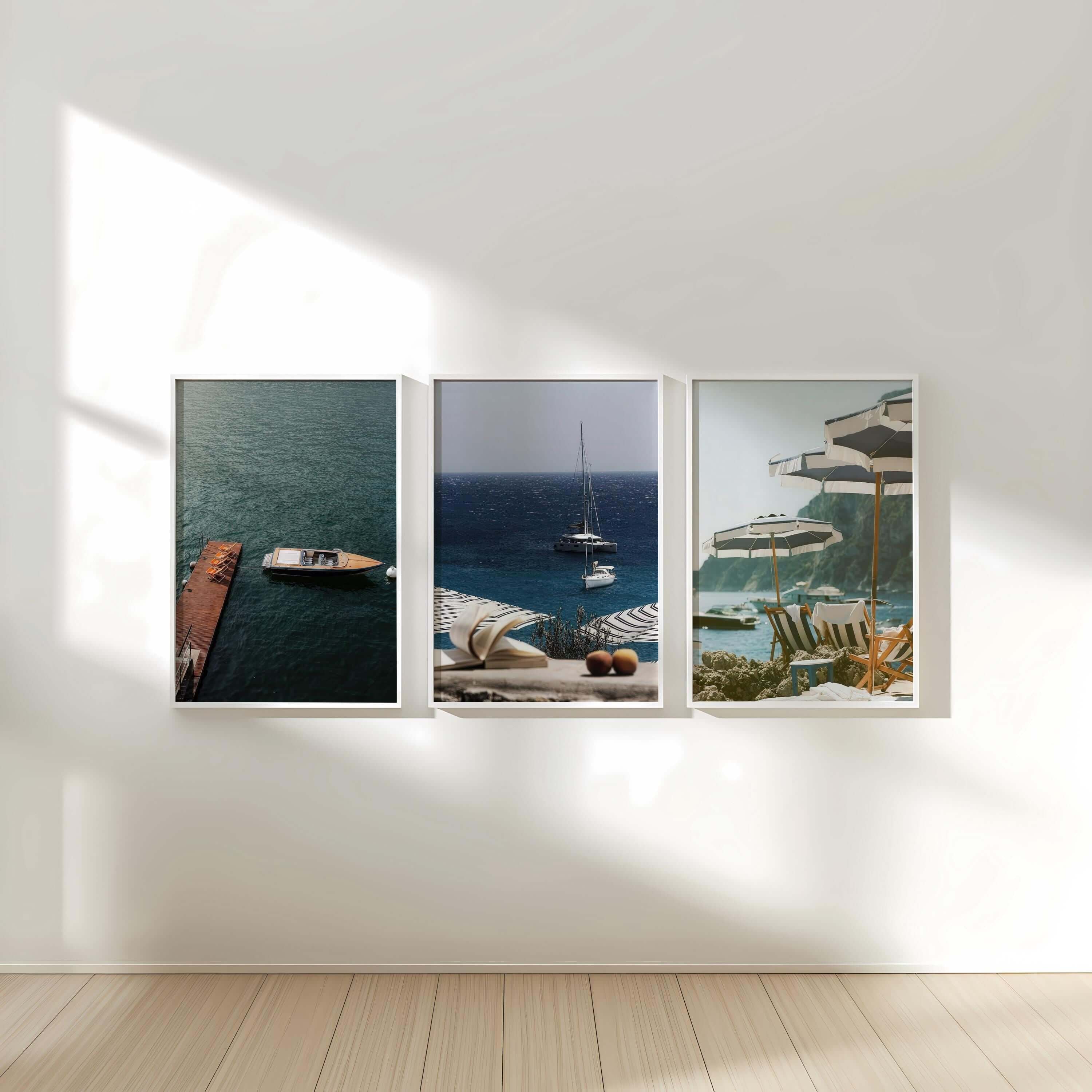 Luxury Seascape Travel Poster Set of 3 - Haus of Prints