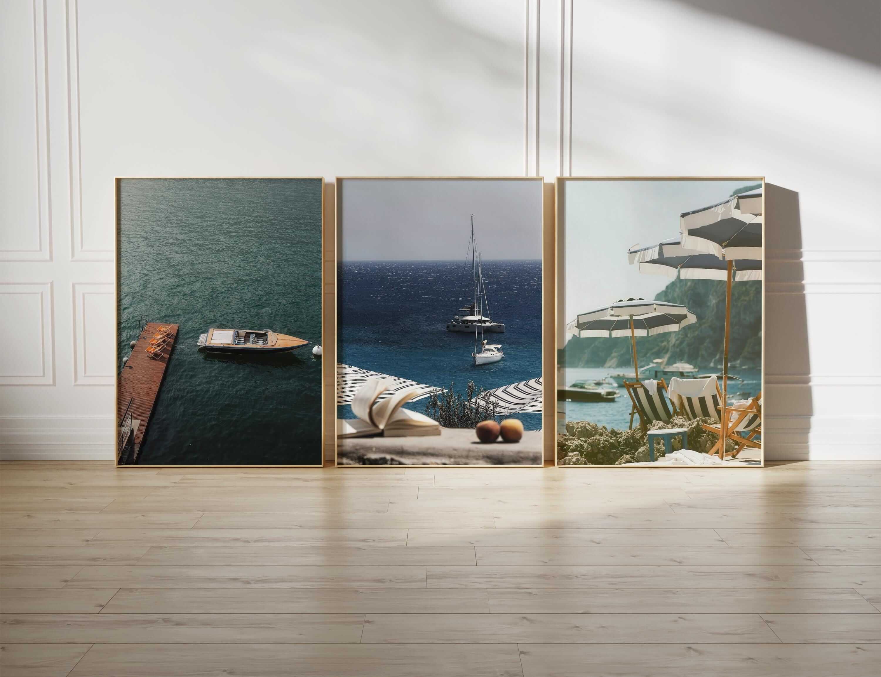 Luxury Seascape Travel Poster Set of 3 - Haus of Prints