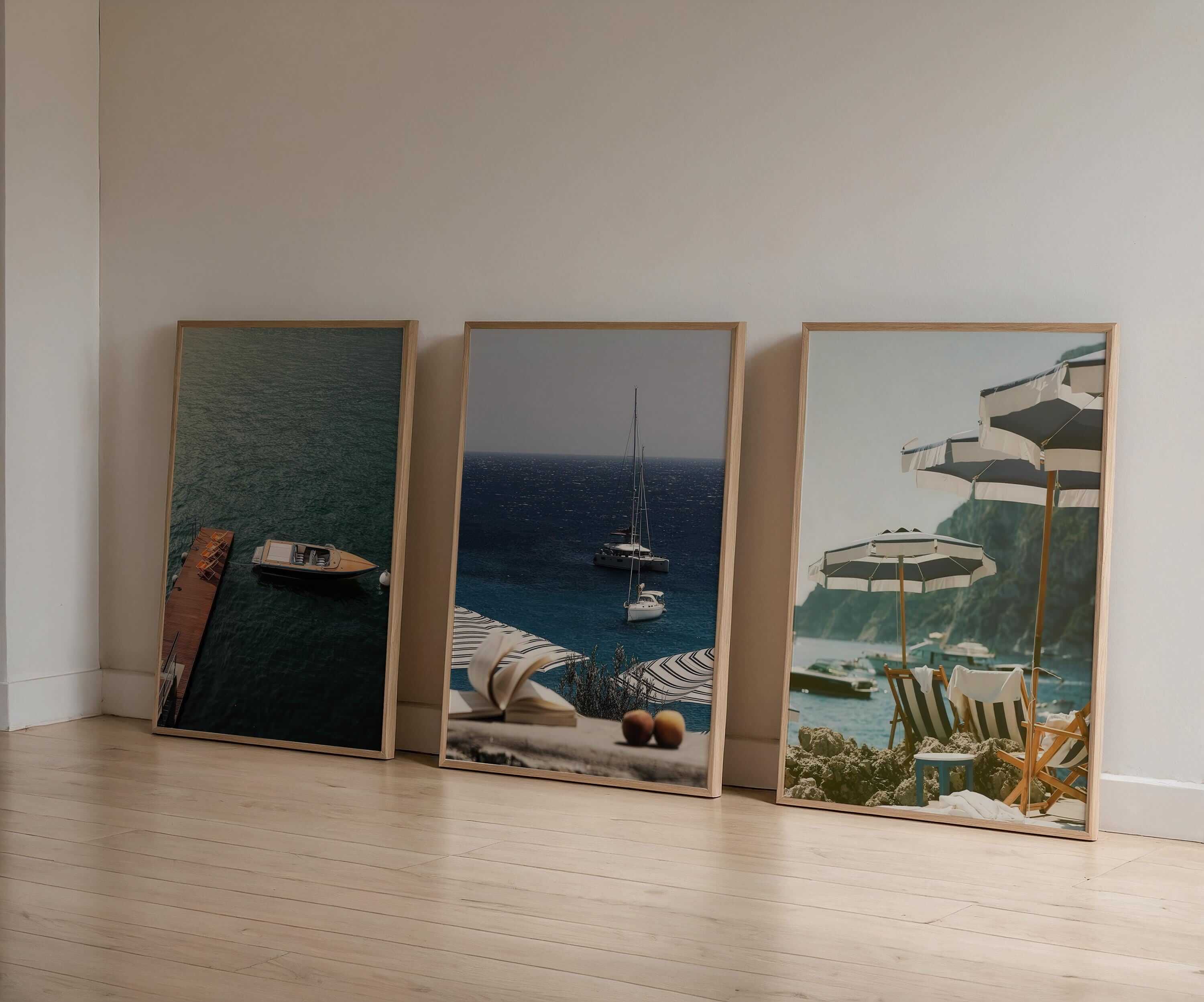 Luxury Seascape Travel Poster Set of 3 - Haus of Prints