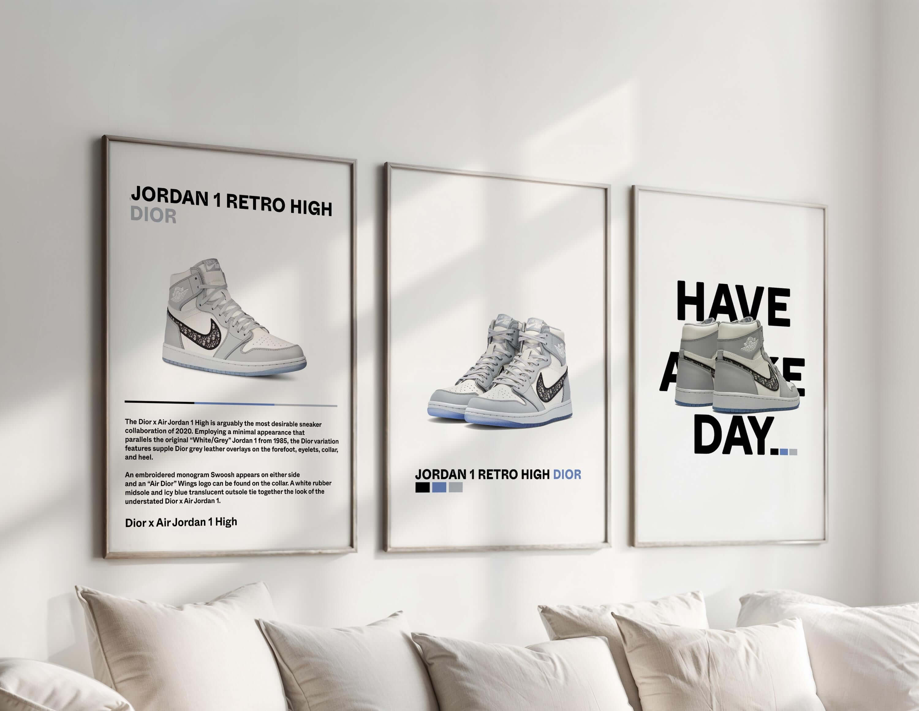 Luxury Sneaker Wall Art Set of 3 - Haus of Prints