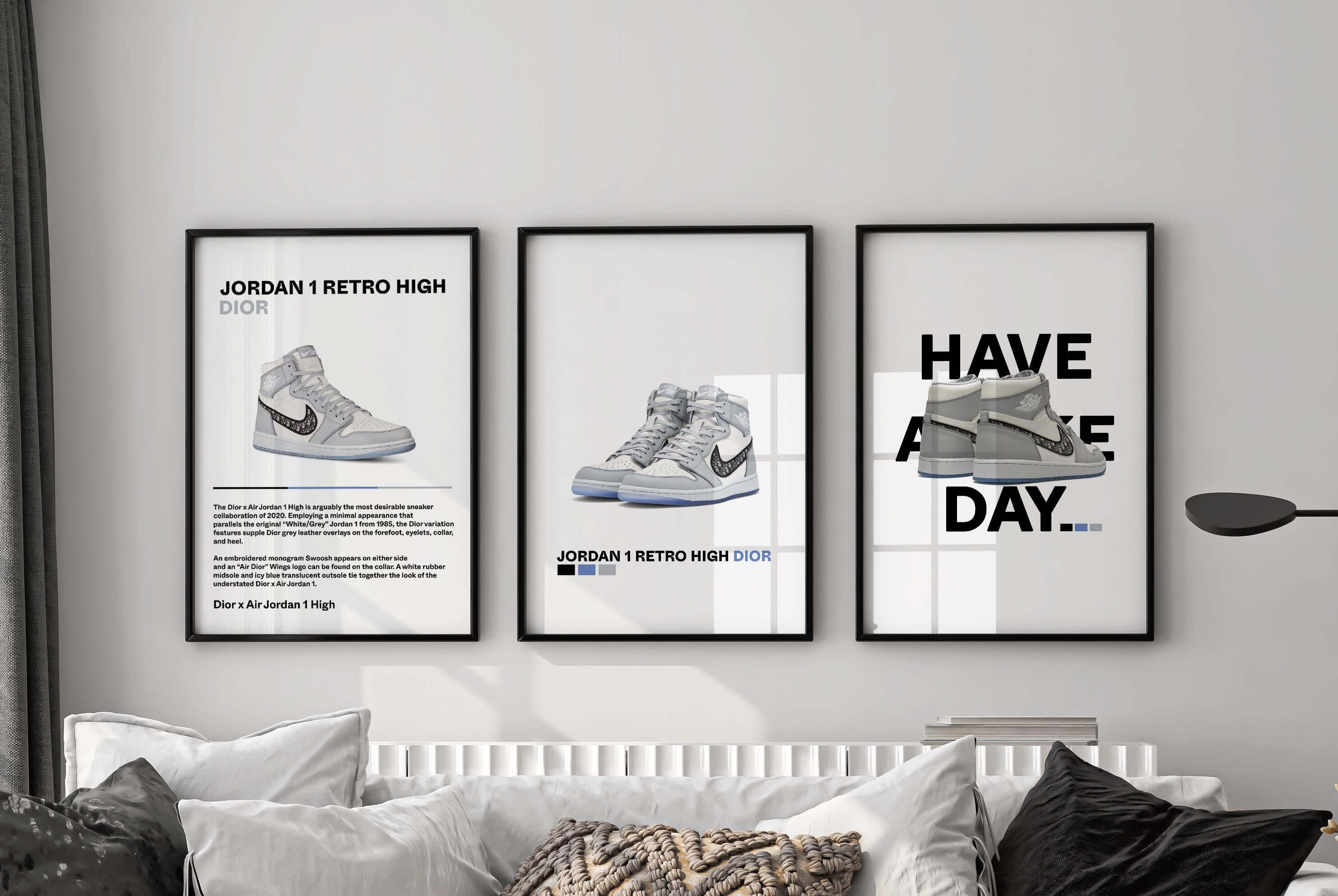 Luxury Sneaker Wall Art Set of 3 - Haus of Prints