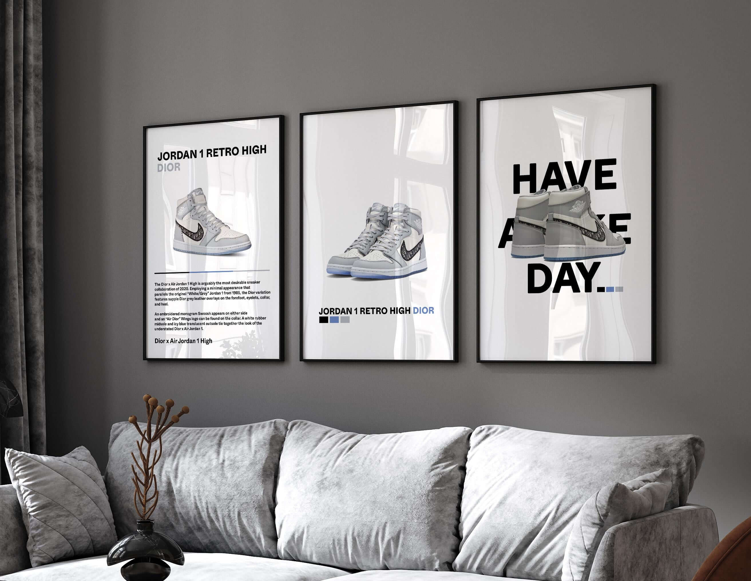 Luxury Sneaker Wall Art Set of 3 - Haus of Prints