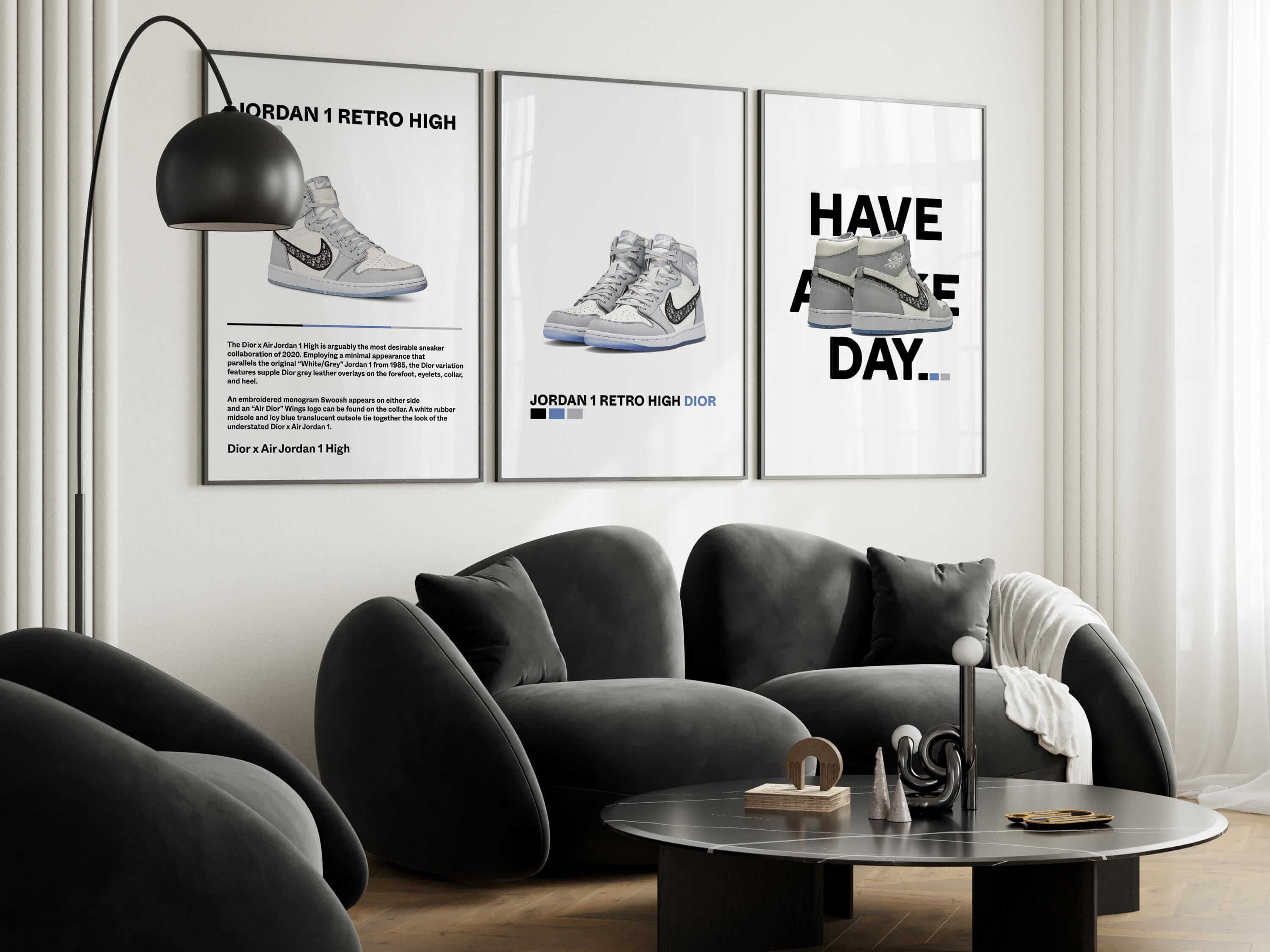 Luxury Sneaker Wall Art Set of 3 - Haus of Prints