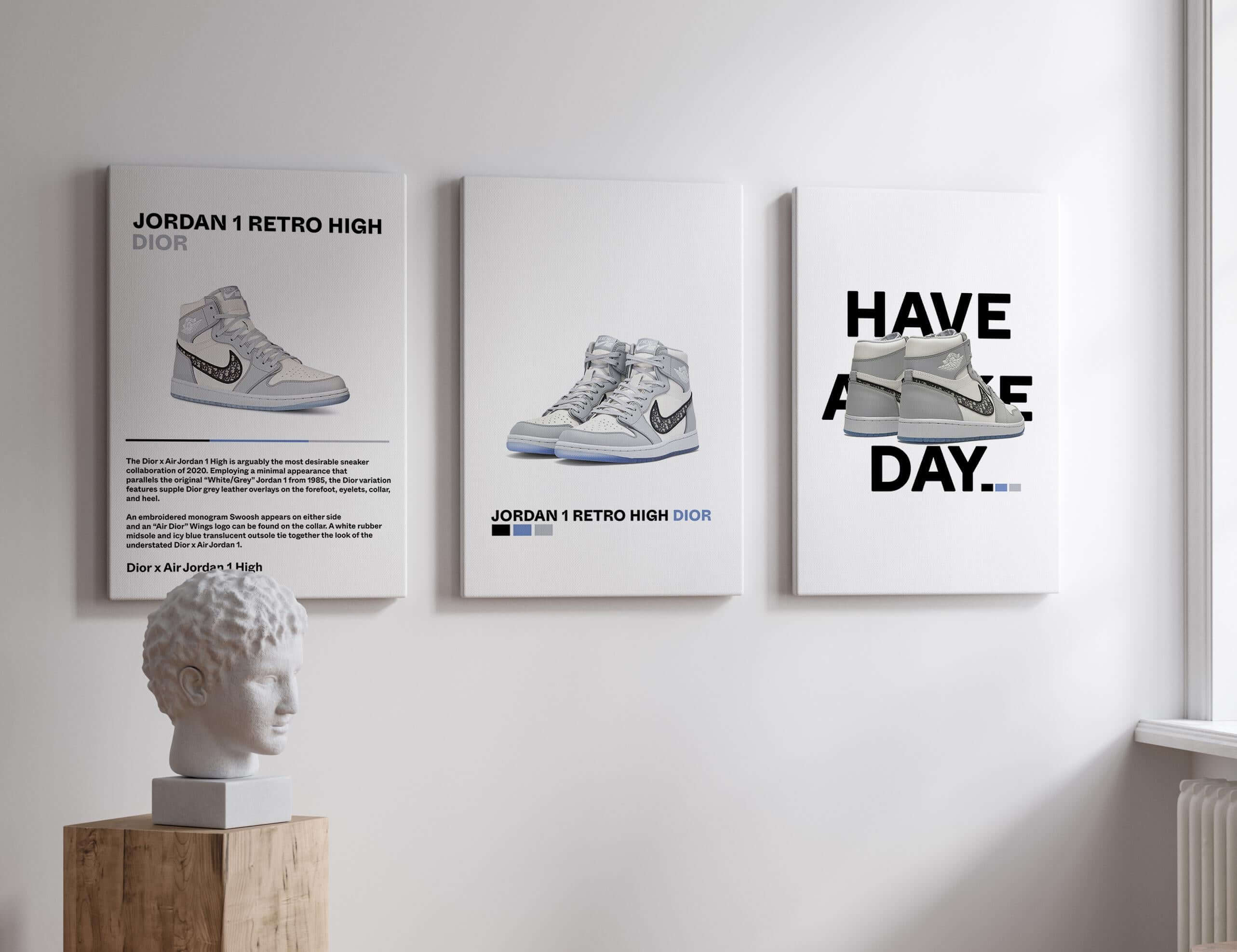 Luxury Sneaker Wall Art Set of 3 - Haus of Prints