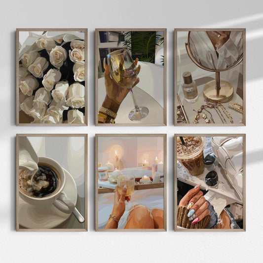 Melanin Wall Art Prints Set of 6 - Printable Wall Art by Haus of Prints