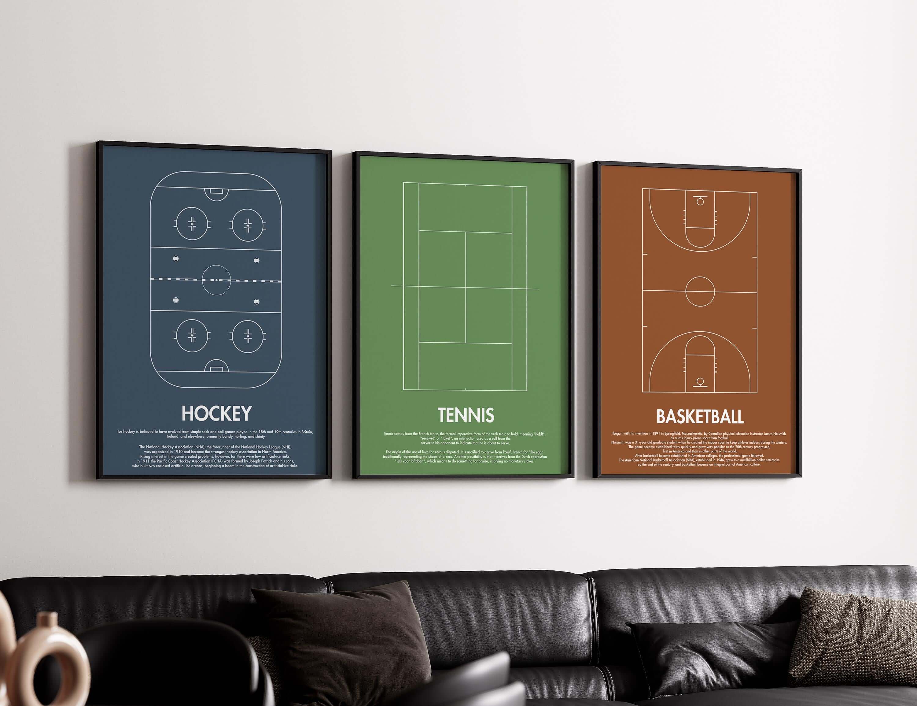 Modern Sports Poster Set of 3 - Haus of Prints