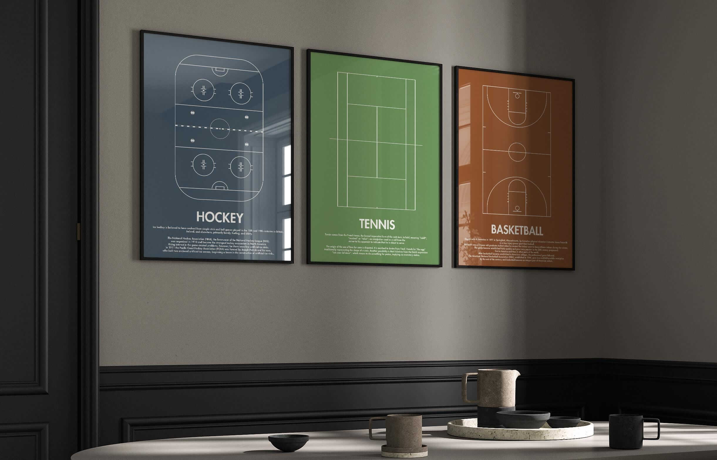 Modern Sports Poster Set of 3 - Haus of Prints