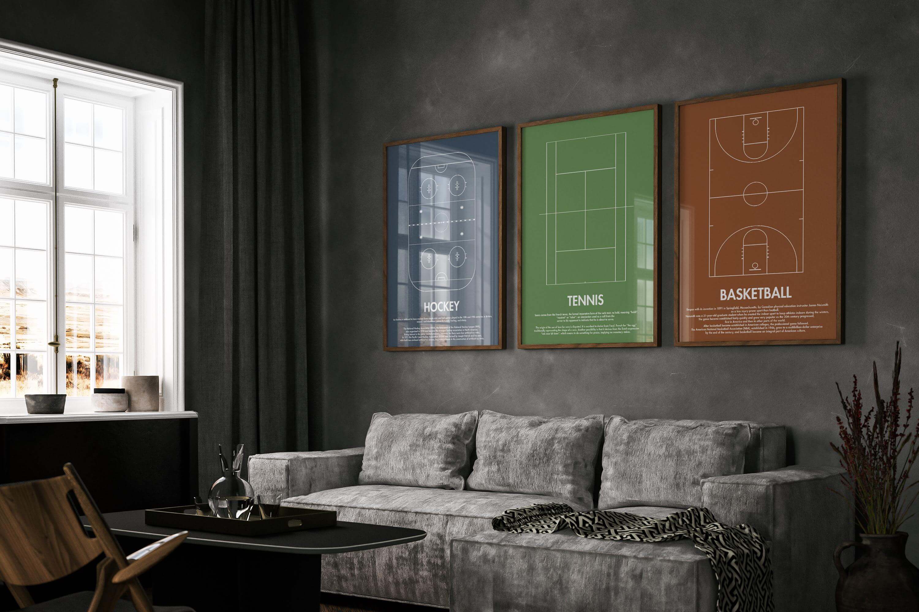 Modern Sports Poster Set of 3 - Haus of Prints