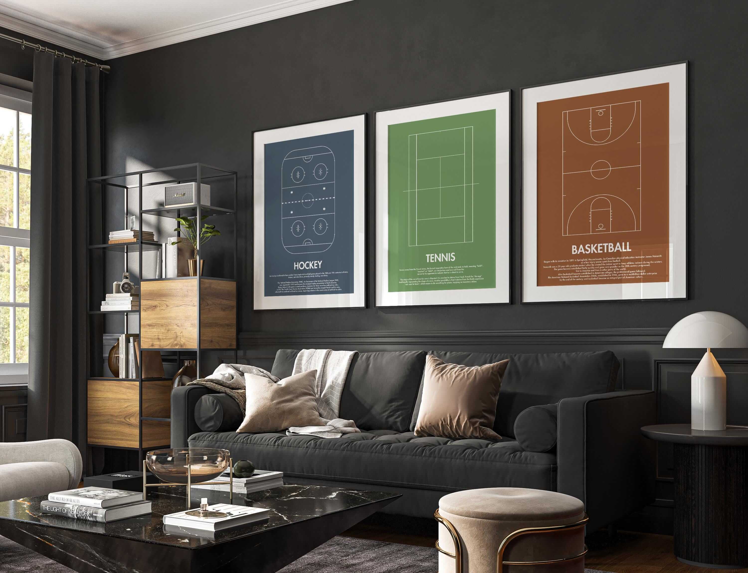 Modern Sports Poster Set of 3 - Haus of Prints