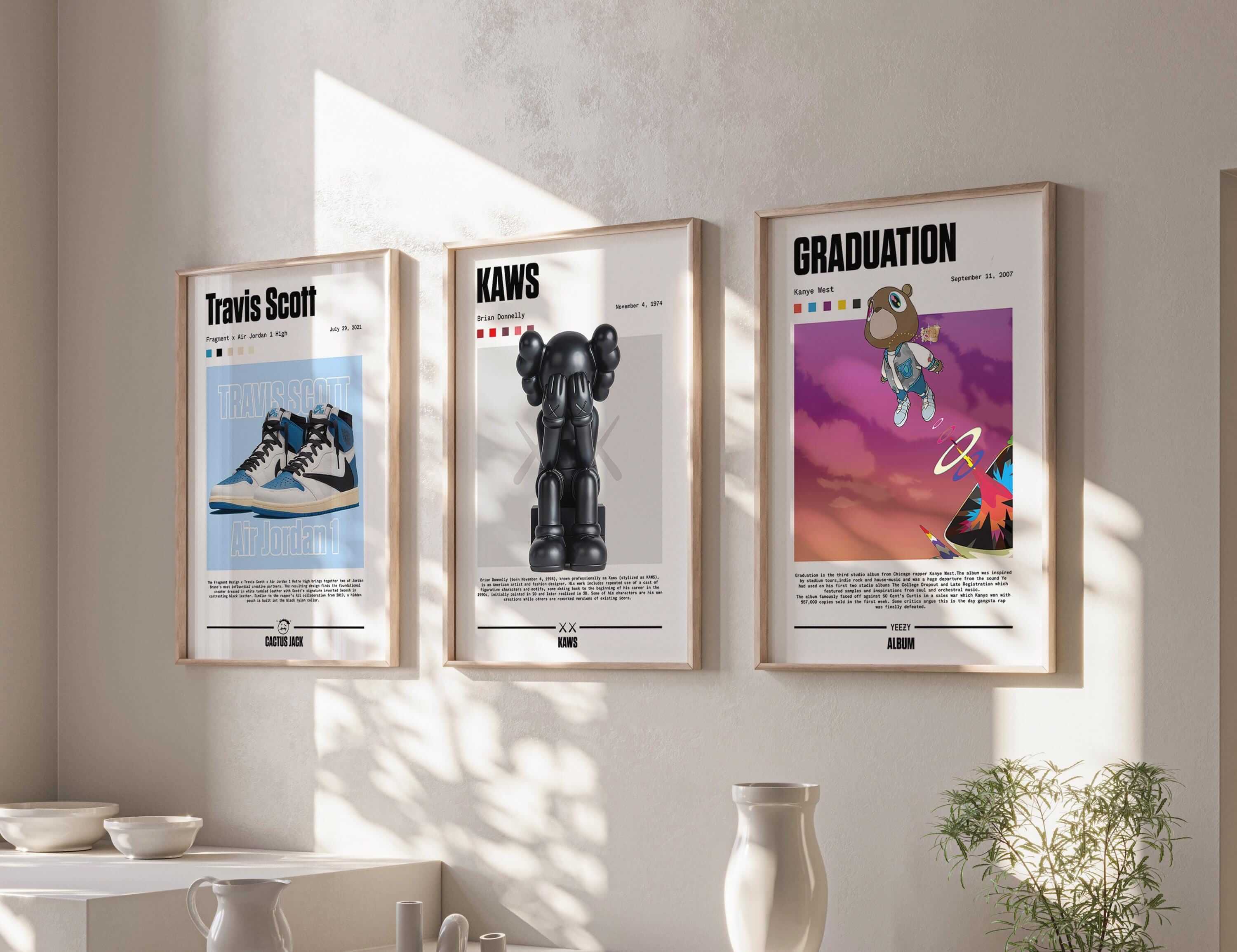 Music Album Sneaker Wall Art Set of 3 - Haus of Prints
