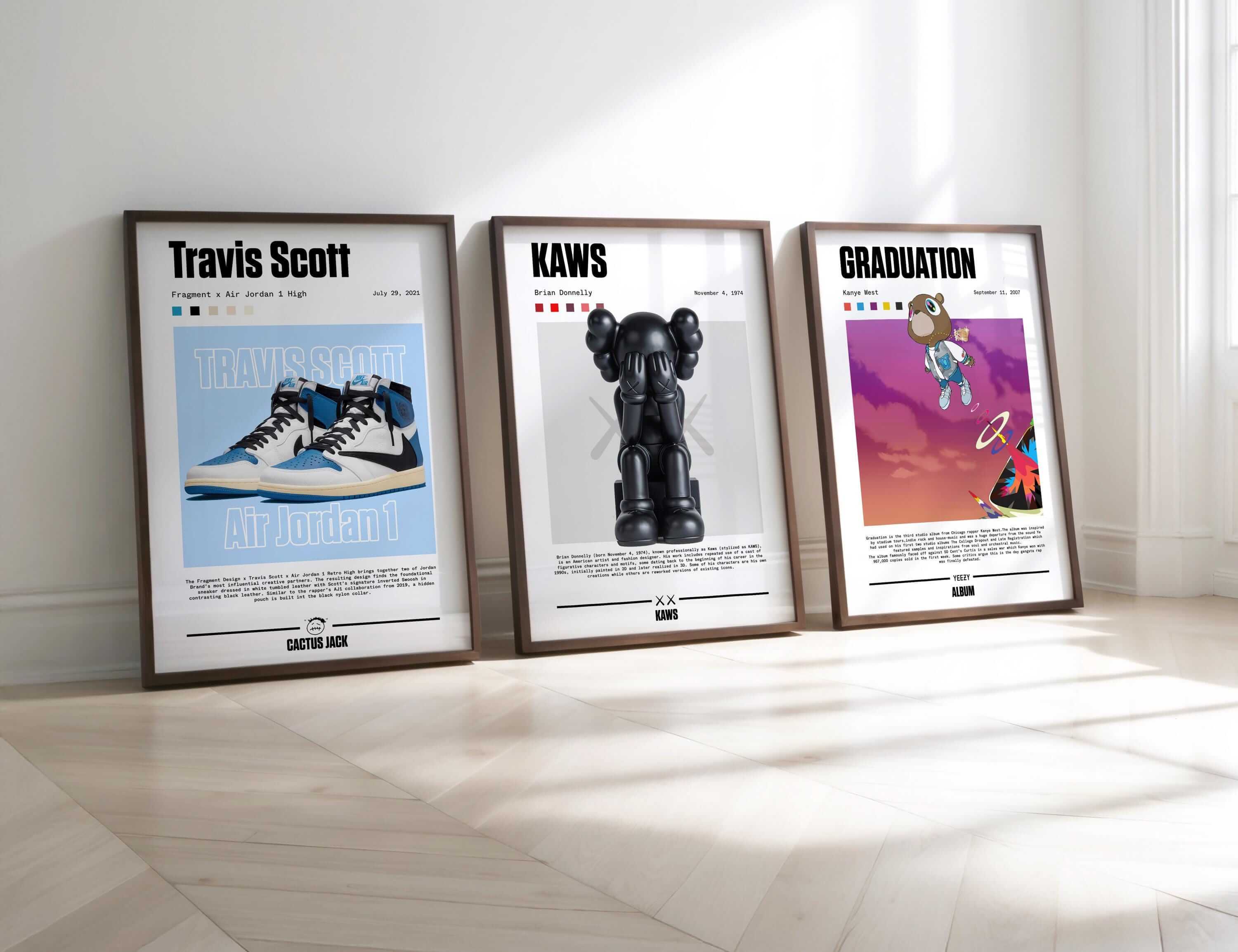 Music Album Sneaker Wall Art Set of 3 - Haus of Prints