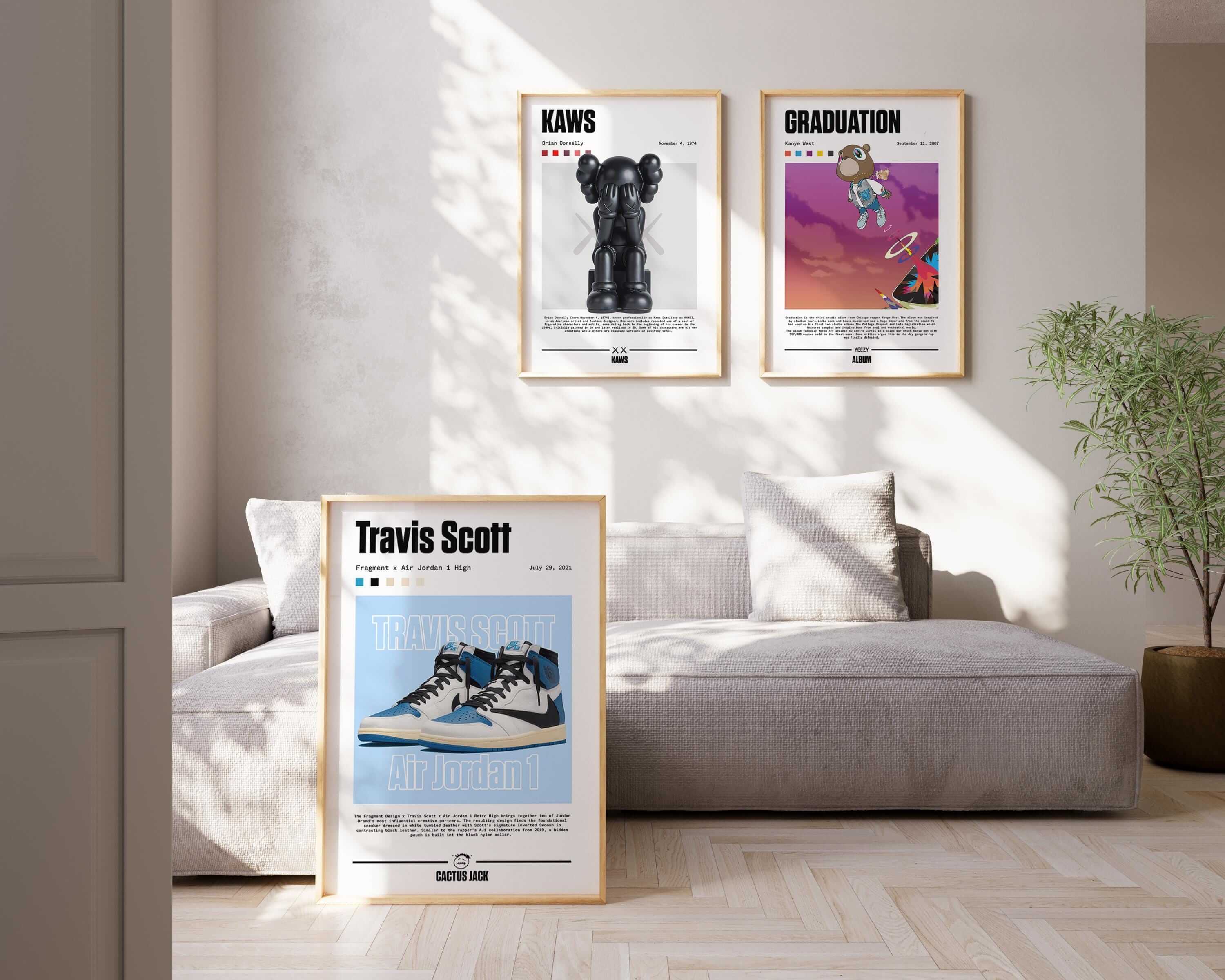 Music Album Sneaker Wall Art Set of 3 - Haus of Prints