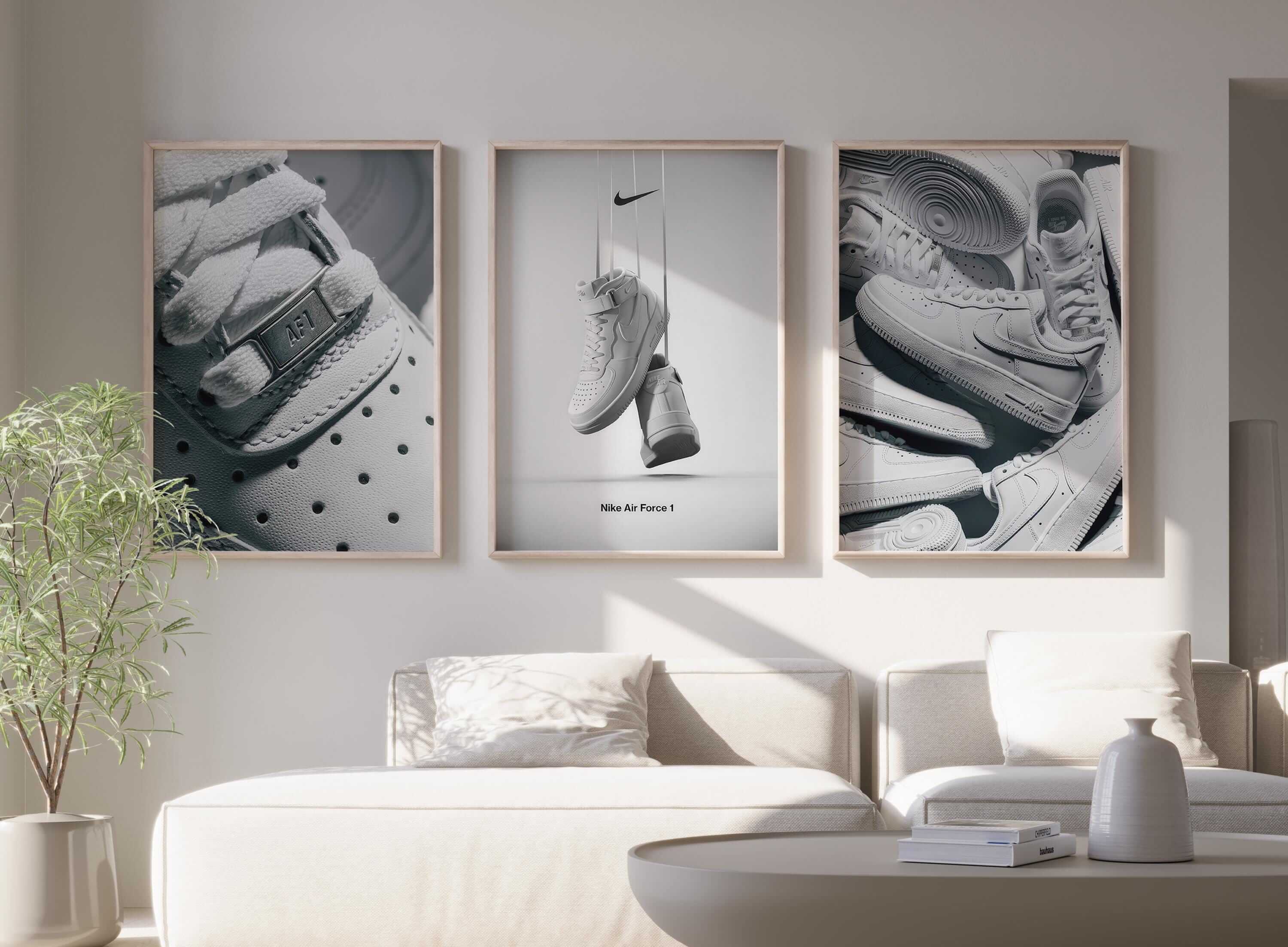 Nike Air Force 1 Wall Art Set of 3 - Haus of Prints