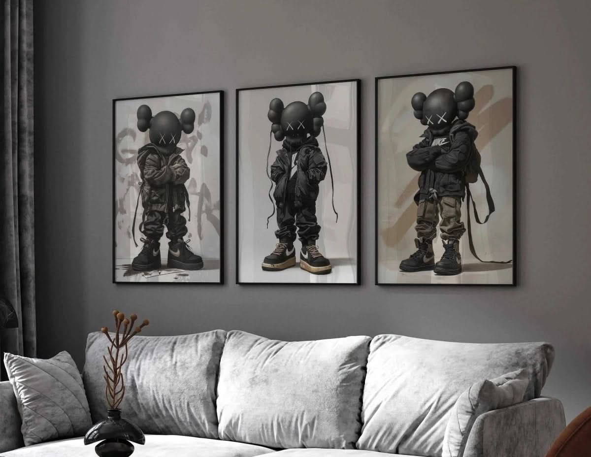 Nike Designer Toys Poster in high-resolution, reflecting unique KAWS-inspired street culture art.
