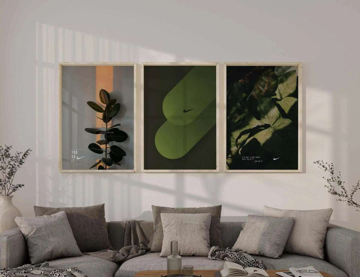 HAUS OF PRINTS Nike Luxury Wall Art Set of 3 - FASHION featuring Nike Luxury Wall Art design elements