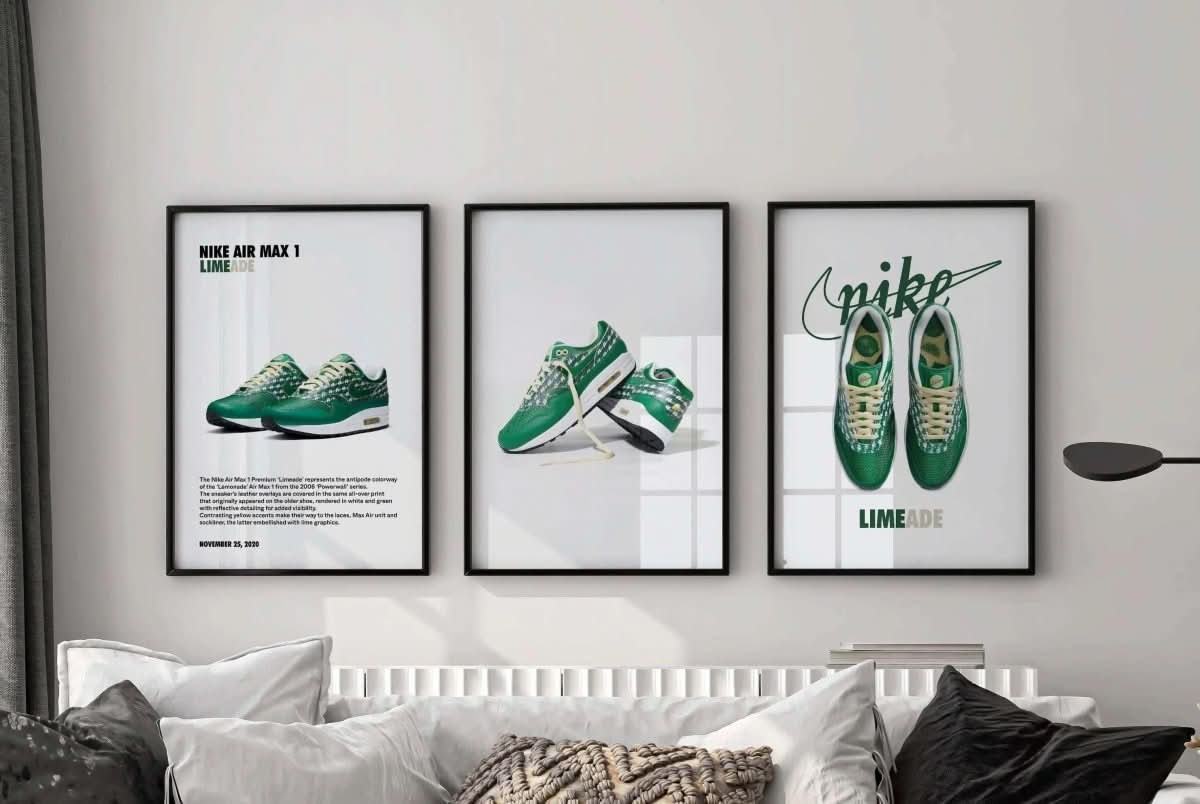 Vibrant poster showcasing the Nike Sneaker with a modern street style design.