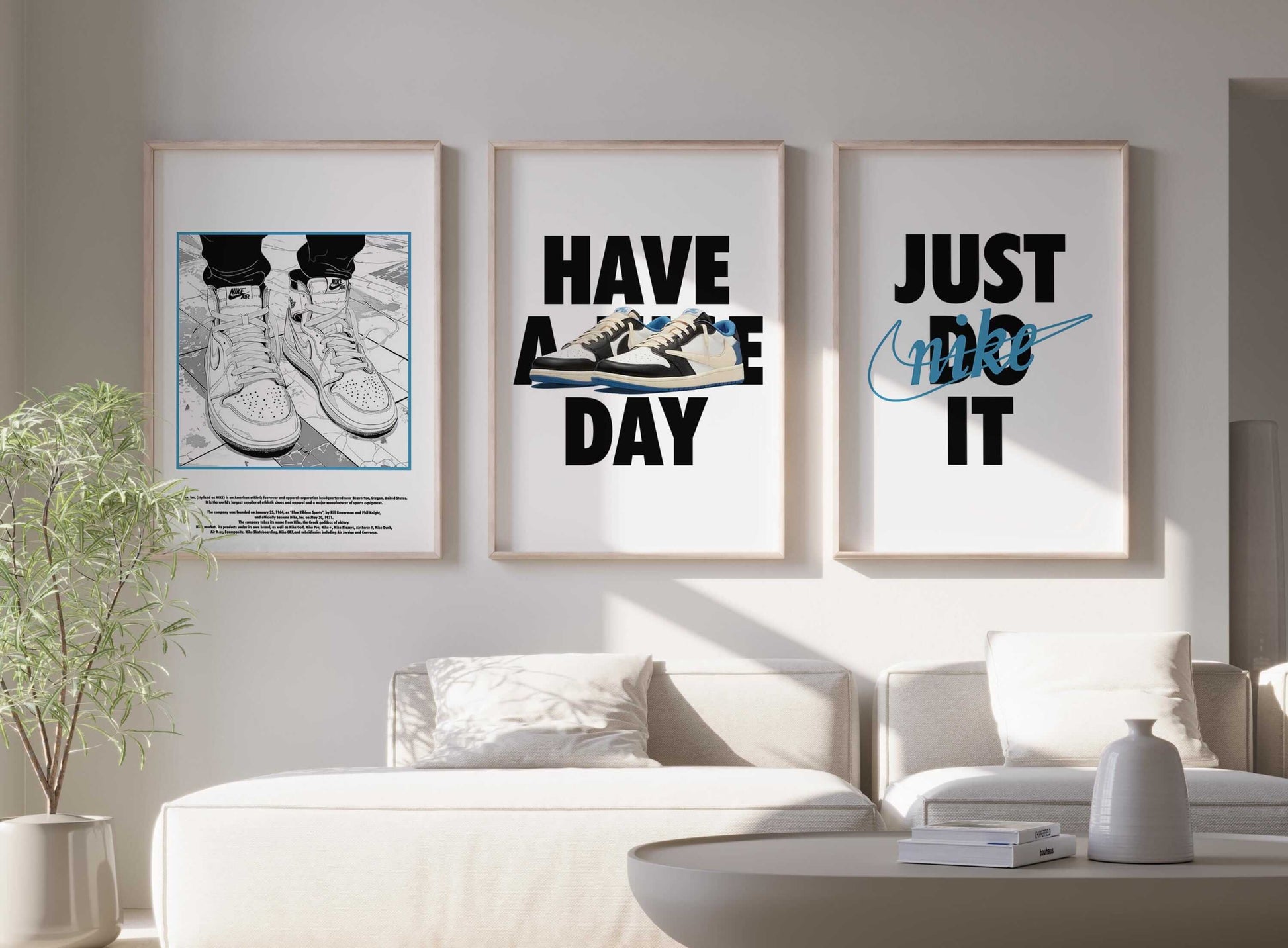 Nike Sneaker Wall Art Set of 3 - Haus of Prints