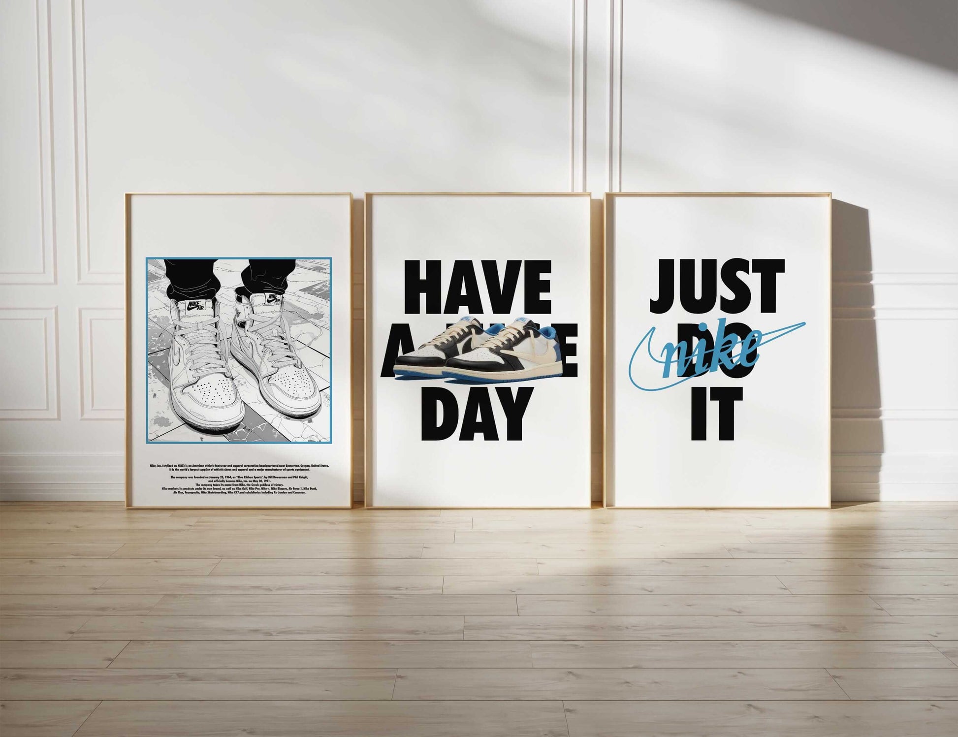Nike Sneaker Wall Art Set of 3 - Haus of Prints